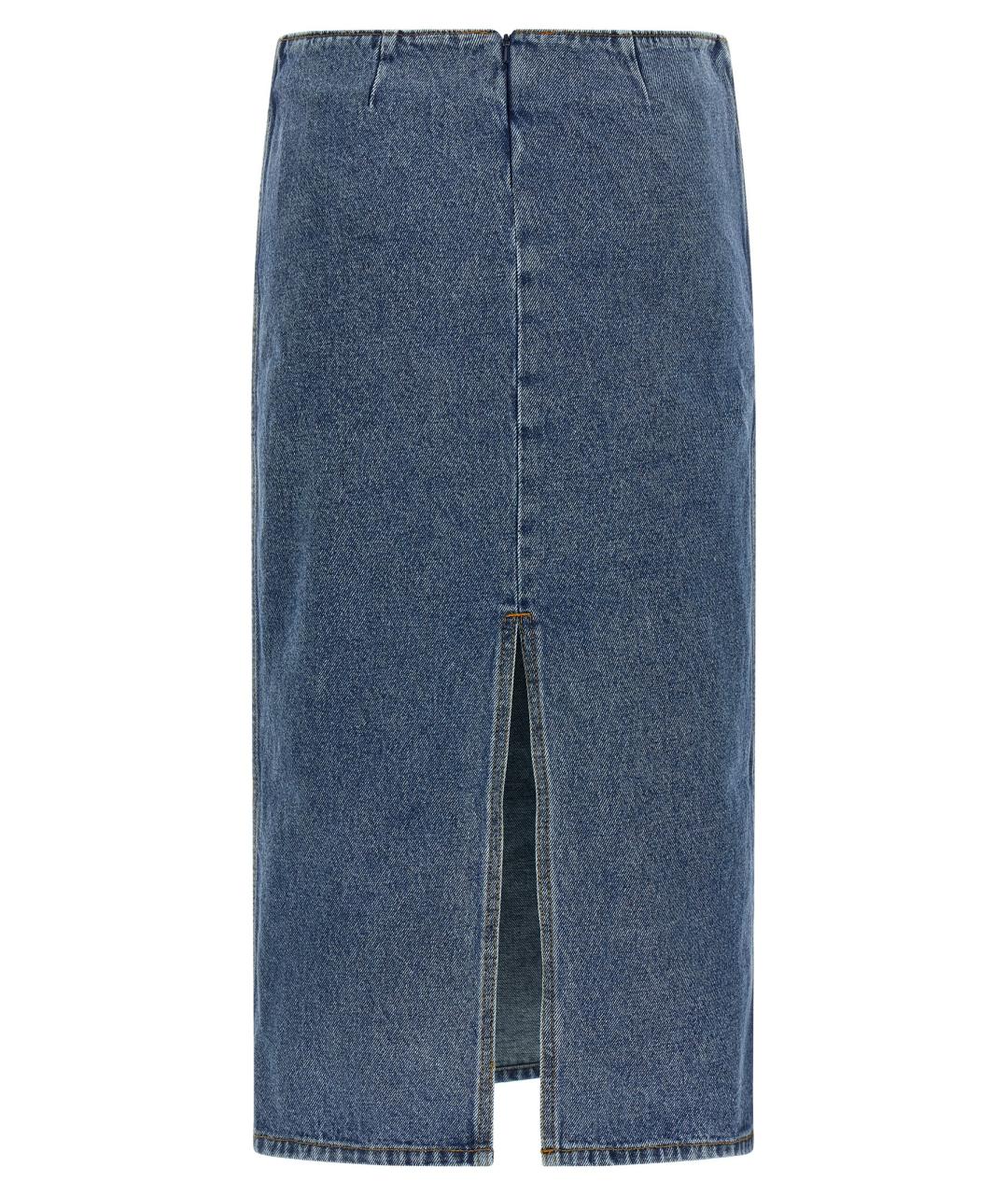 MAGDA BUTRYM Синяя хлопковая юбка миди, фото 2