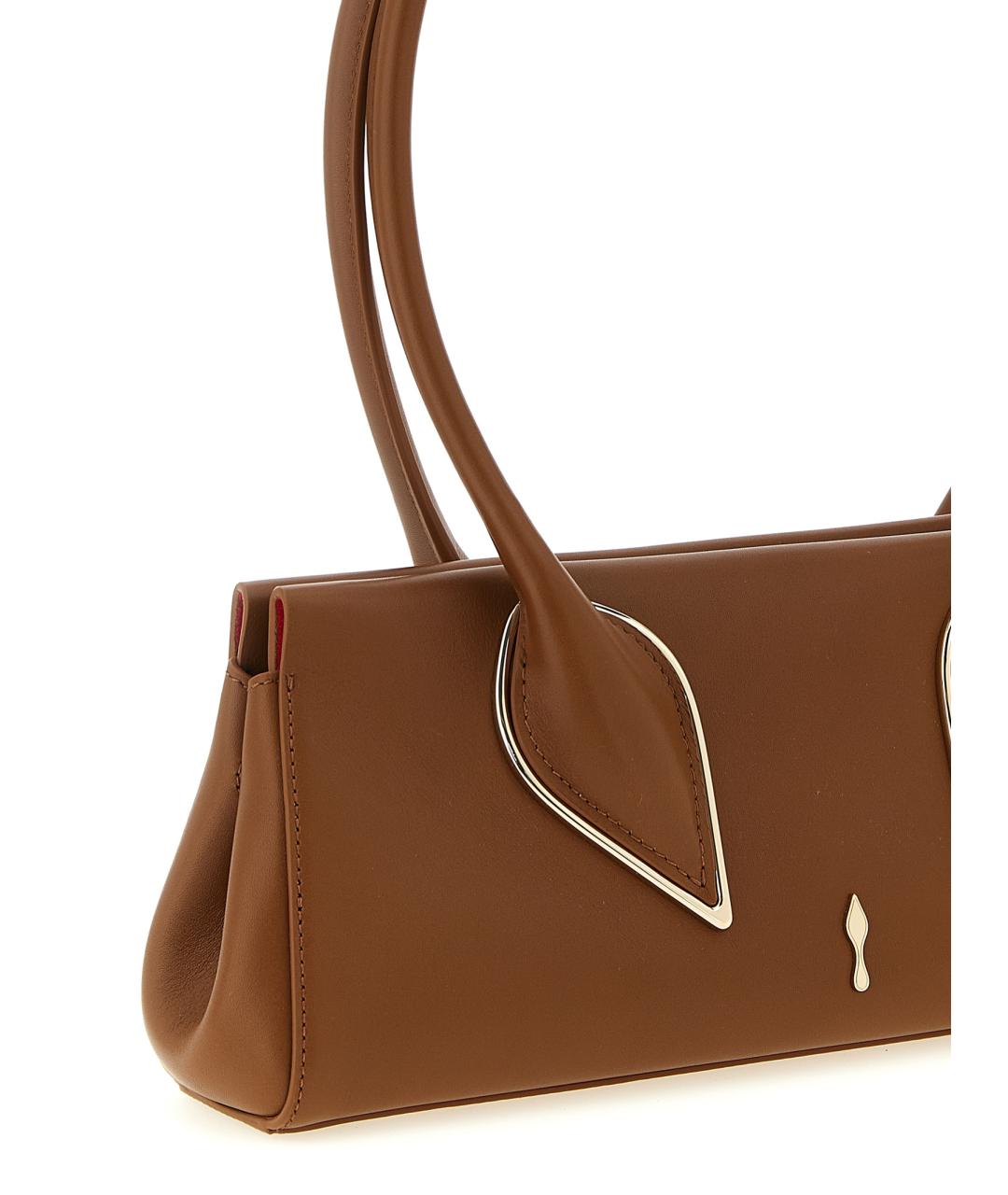 CHRISTIAN LOUBOUTIN Коричневая кожаная сумка тоут, фото 3