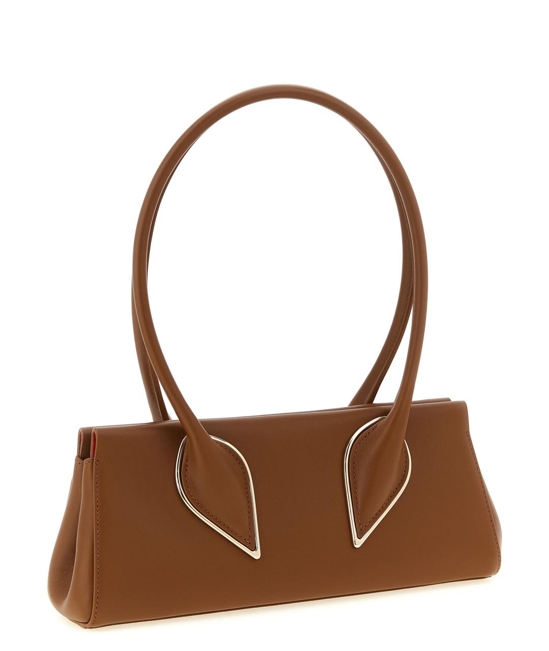 CHRISTIAN LOUBOUTIN Коричневая кожаная сумка тоут, фото 2