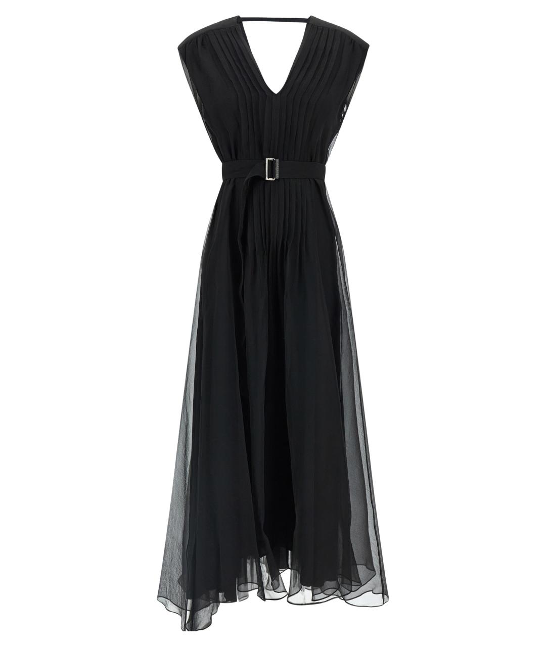 BRUNELLO CUCINELLI Черное шелковое вечернее платье, фото 1