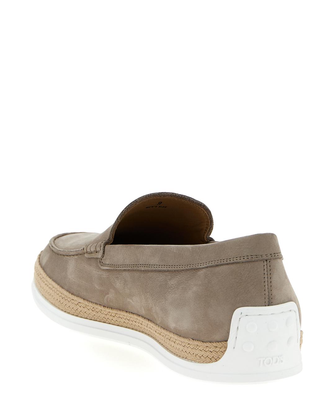 TOD'S Бежевые кожаные лоферы, фото 3