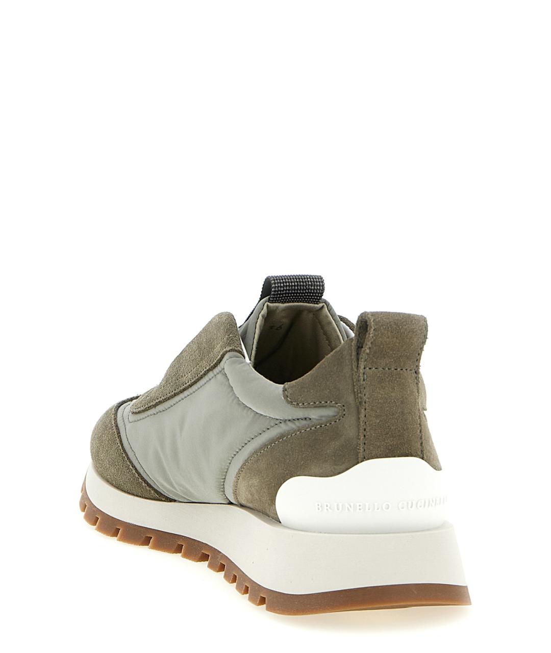 BRUNELLO CUCINELLI Зеленые кроссовки, фото 3