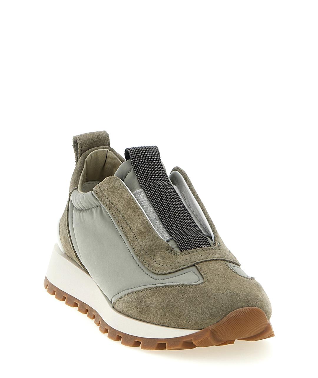 BRUNELLO CUCINELLI Зеленые кроссовки, фото 2