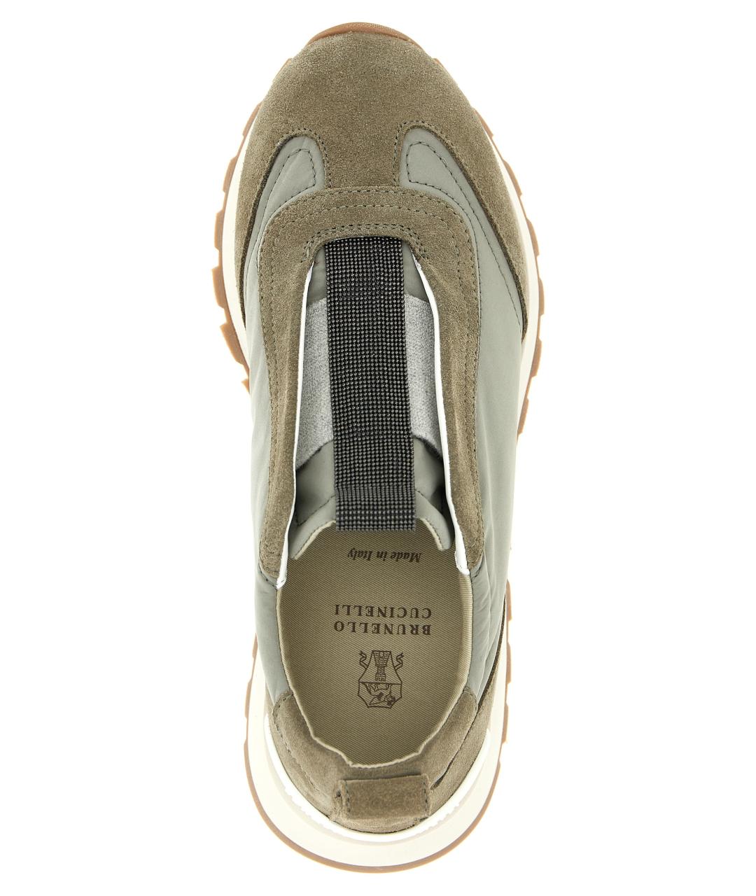 BRUNELLO CUCINELLI Зеленые кроссовки, фото 4