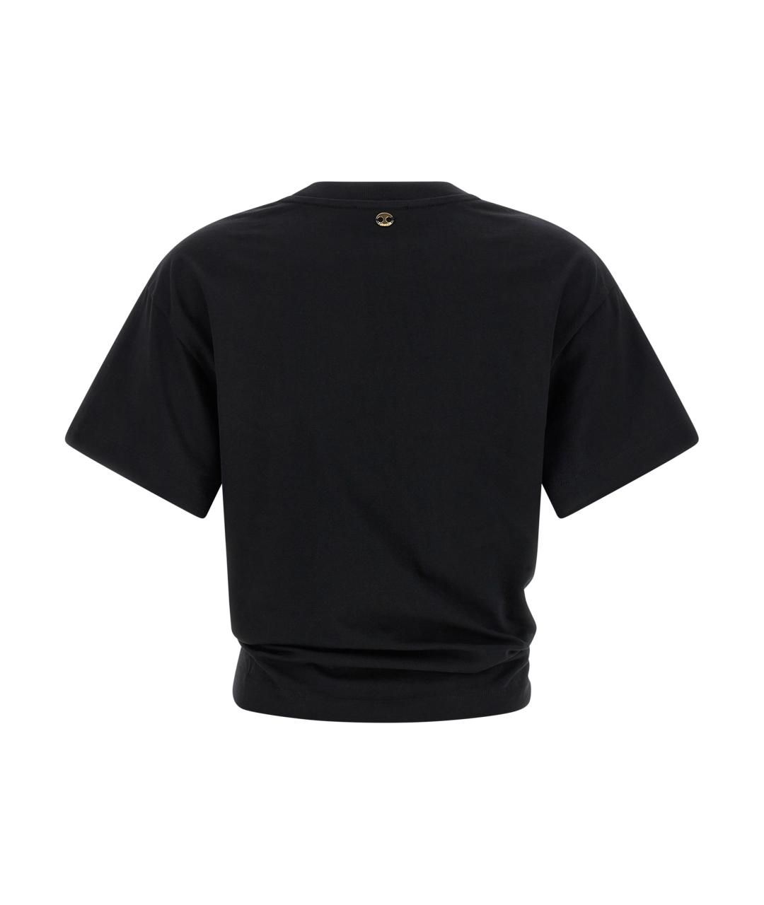 PACO RABANNE Черная хлопковая футболка, фото 2