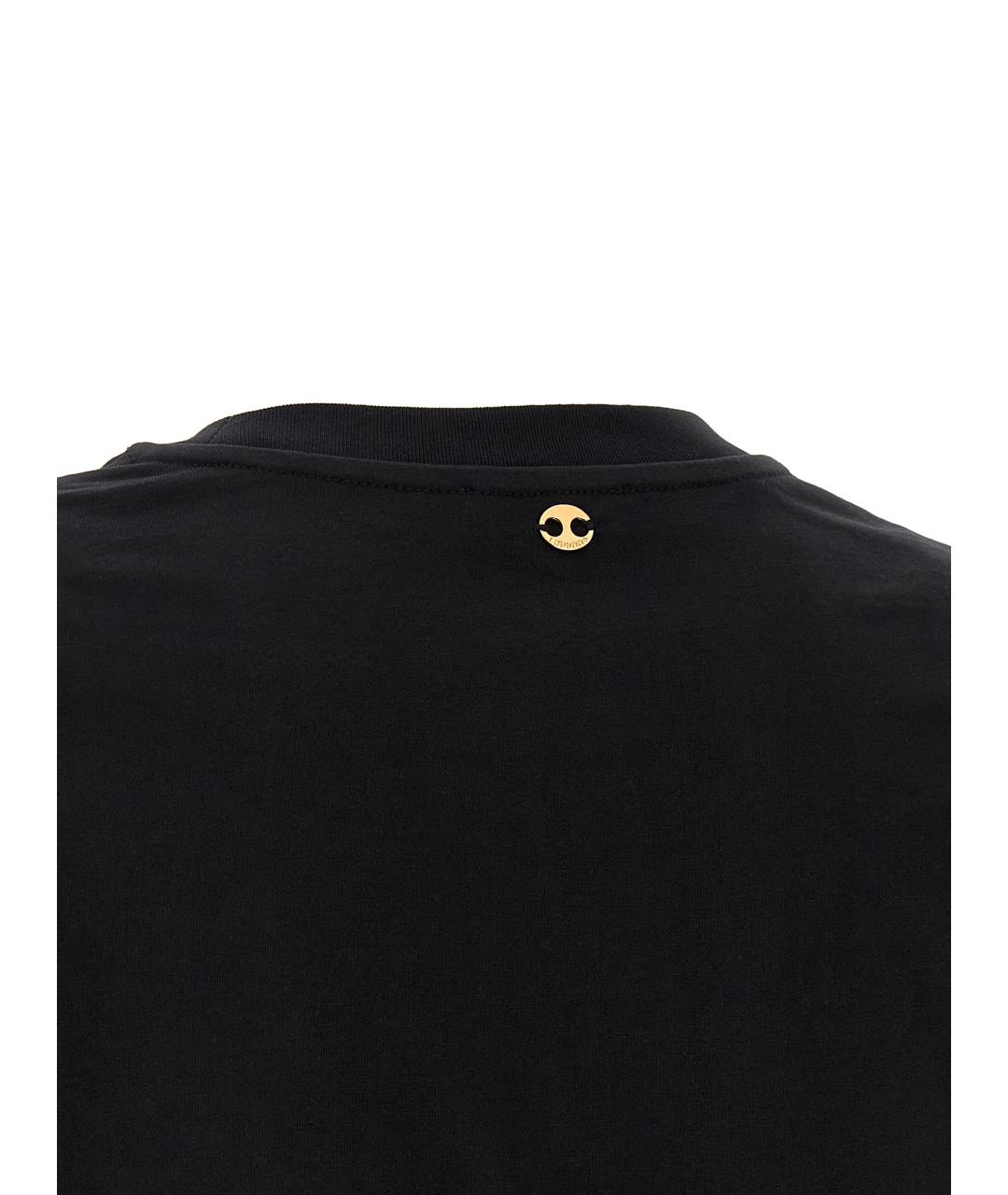 PACO RABANNE Черная хлопковая футболка, фото 4