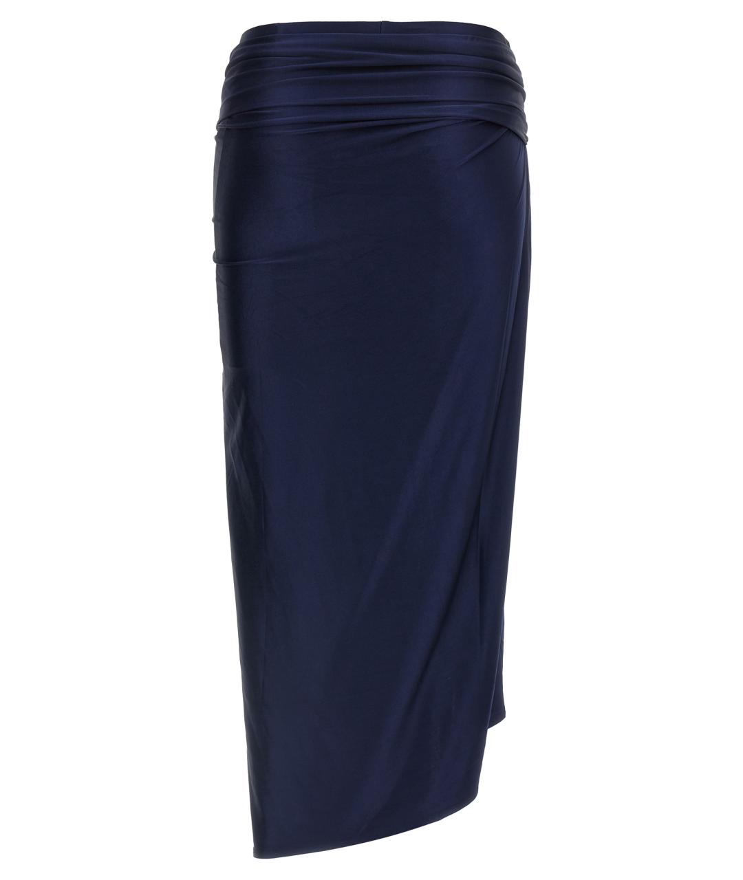 PACO RABANNE Синяя вискозная юбка миди, фото 2