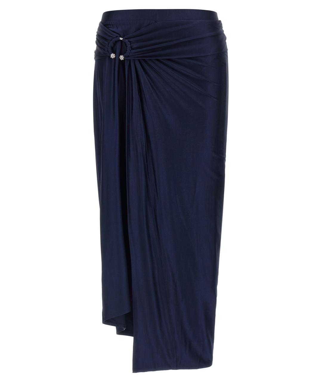 PACO RABANNE Синяя вискозная юбка миди, фото 1