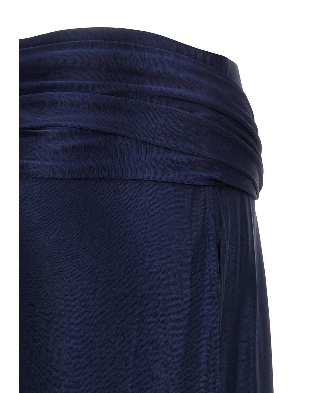 PACO RABANNE Синяя вискозная юбка миди, фото 4