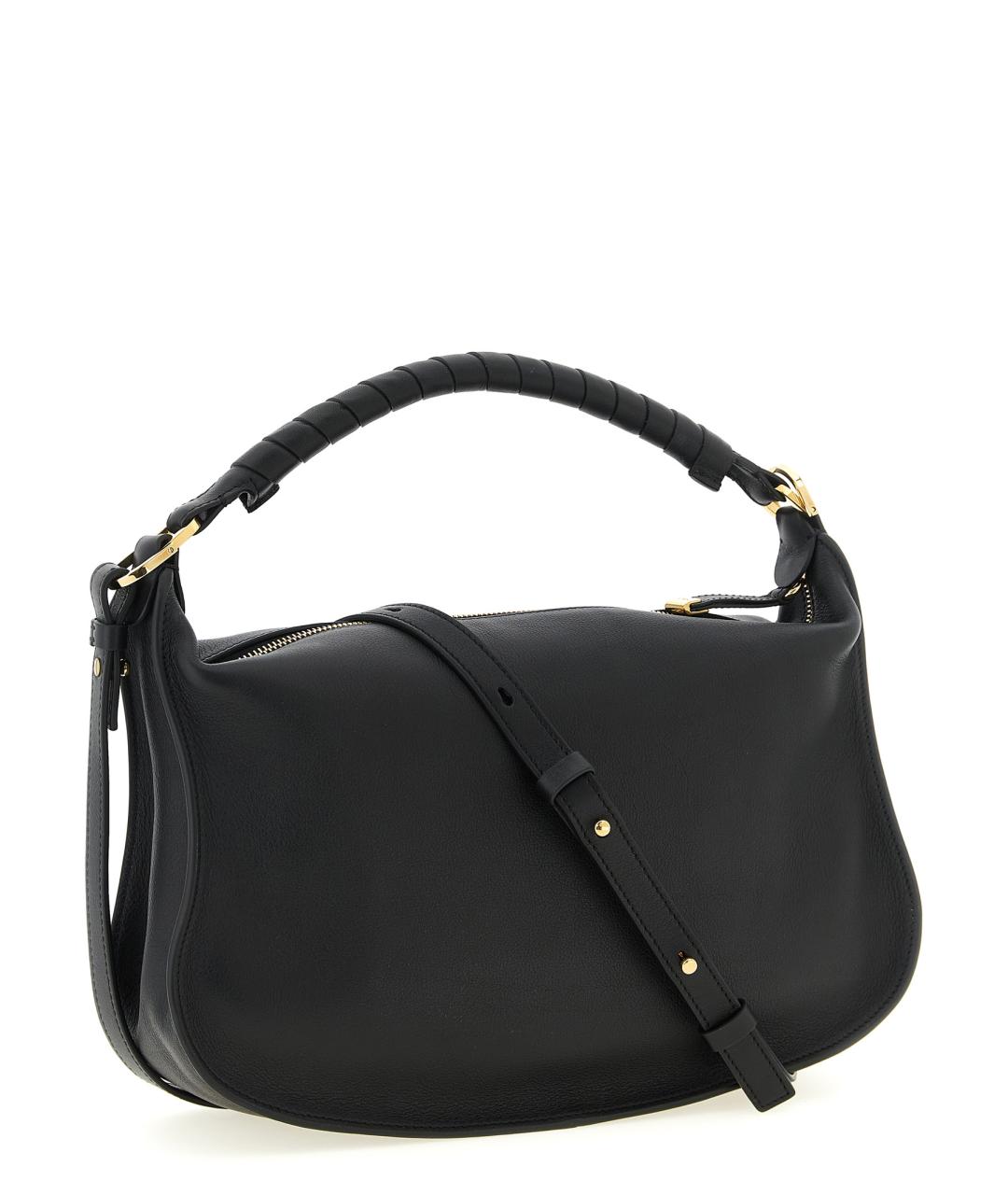 CHLOE Черная кожаная сумка через плечо, фото 2