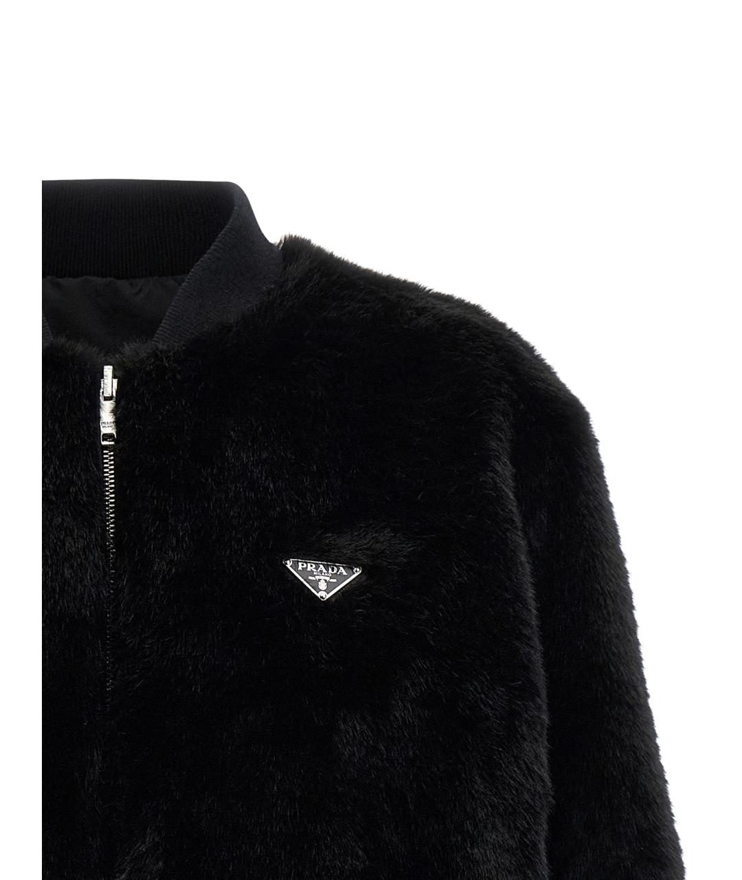 PRADA Черная полиамидовая шуба, фото 4