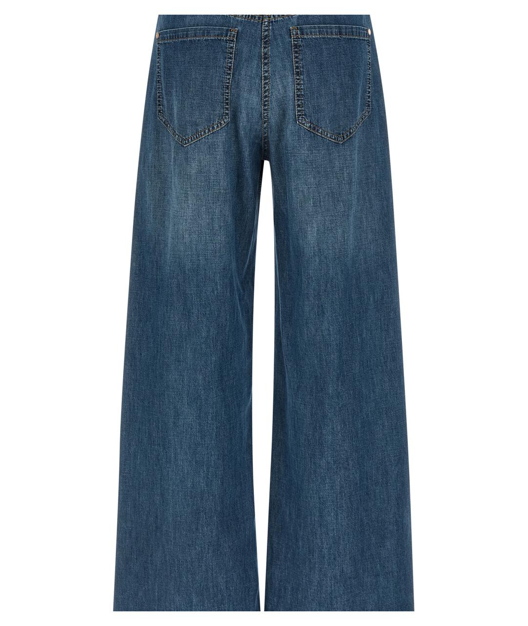 BRUNELLO CUCINELLI Синие хлопковые прямые джинсы, фото 2