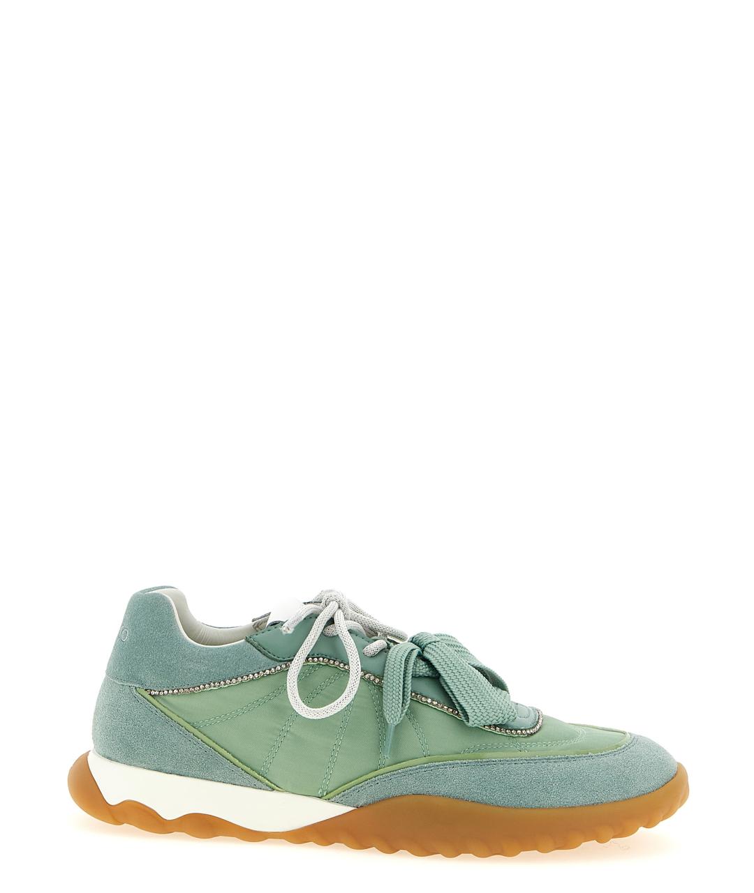 PINKO Зеленые замшевые кроссовки, фото 1