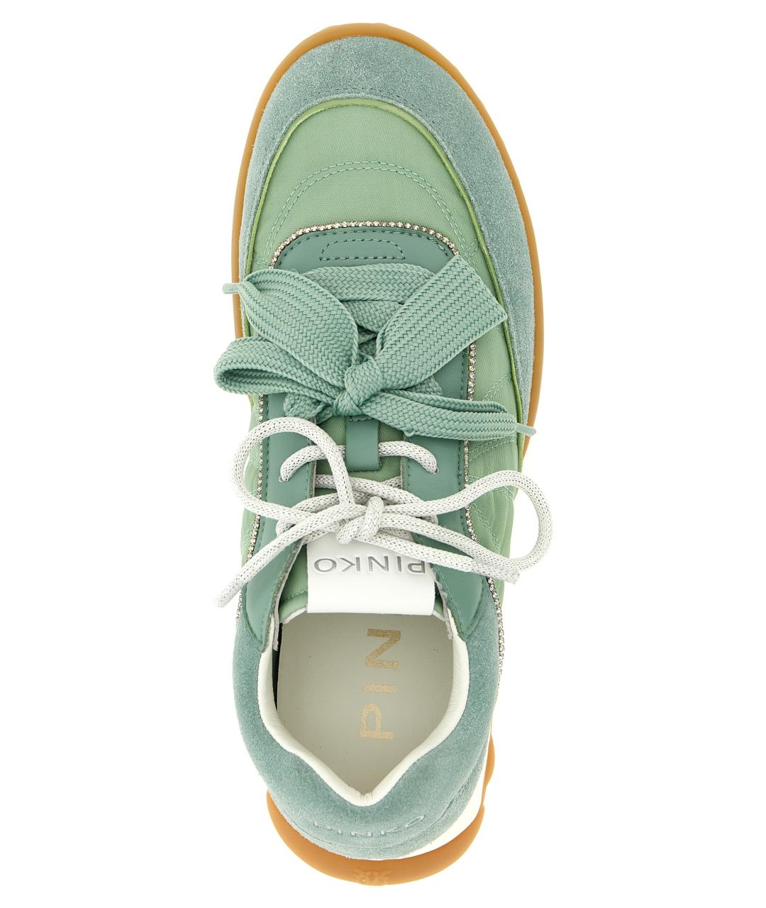 PINKO Зеленые замшевые кроссовки, фото 4