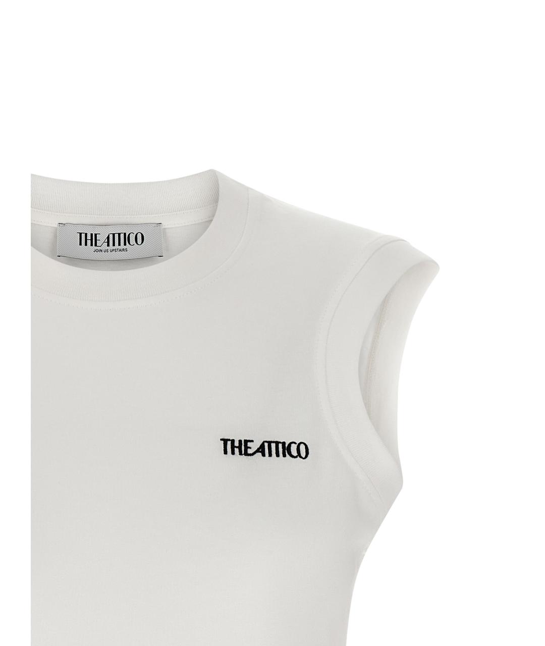 THE ATTICO Белая хлопковая майка, фото 3