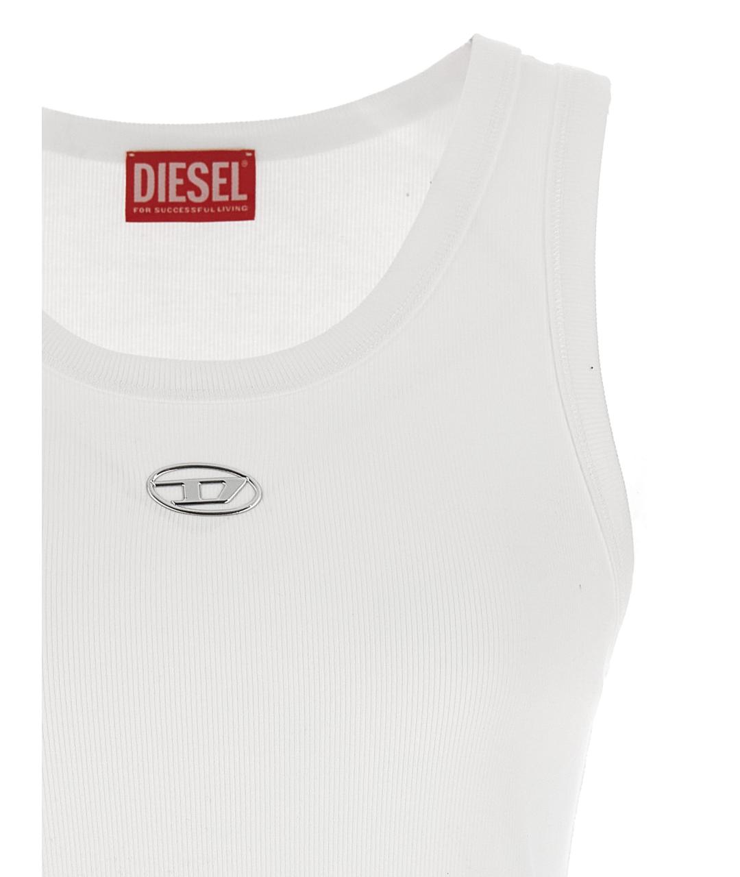 DIESEL Белая хлопковая майка, фото 3
