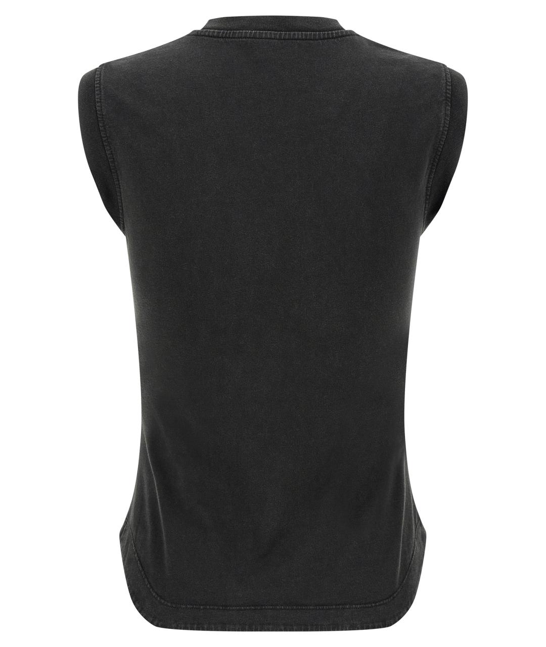 THE ATTICO Черная хлопковая майка, фото 2