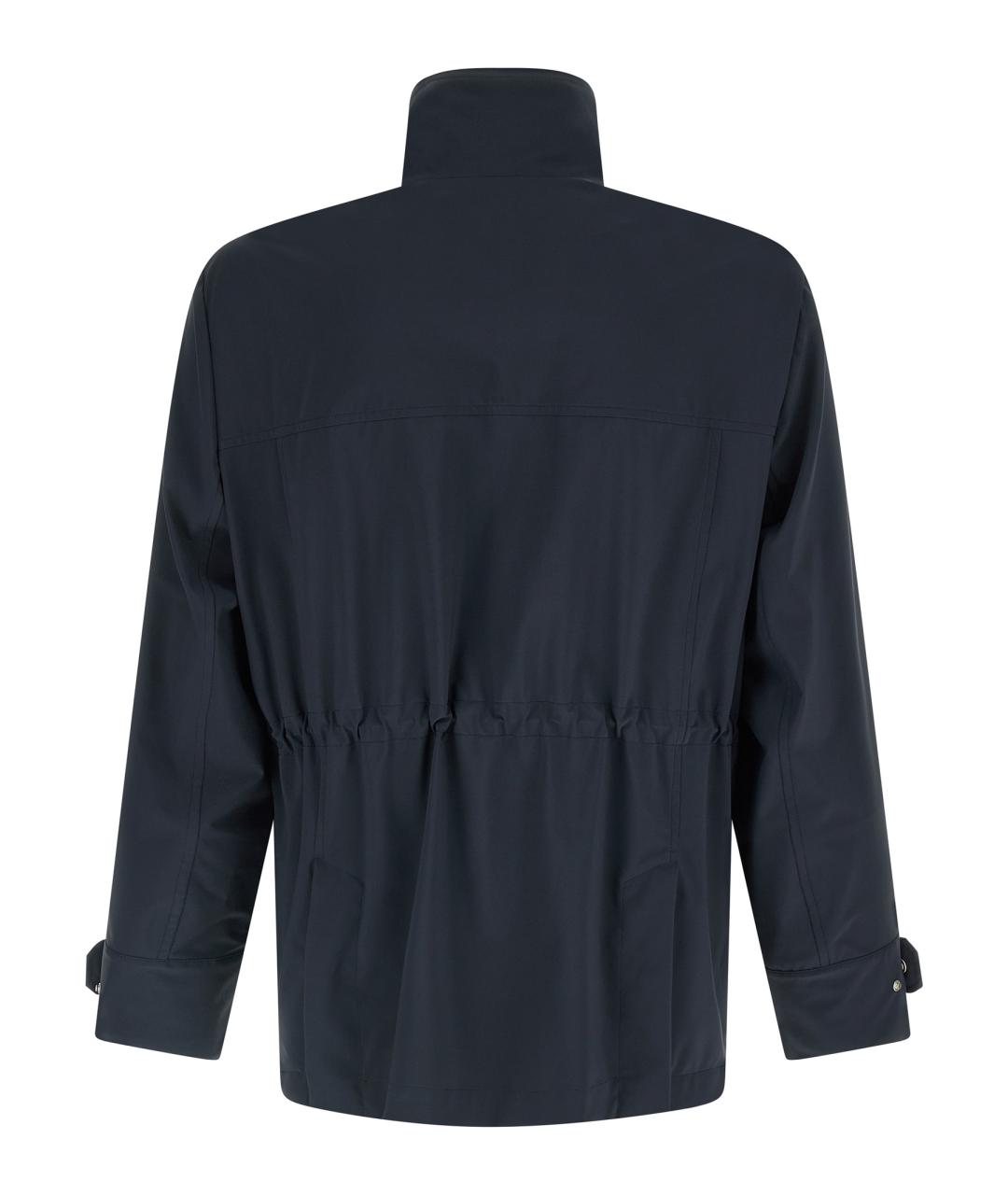 BRUNELLO CUCINELLI Темно-синяя полиамидовая куртка, фото 2