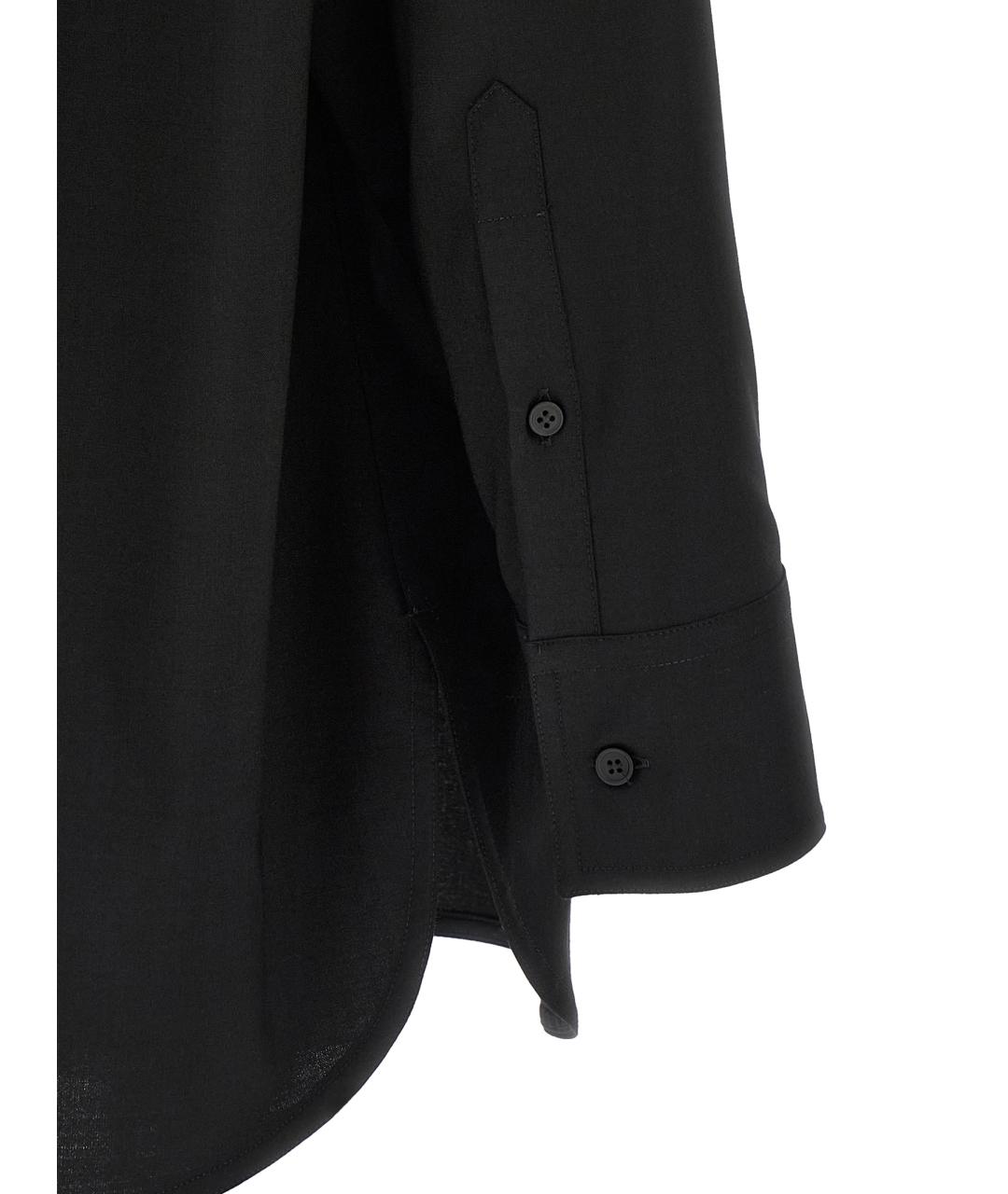 MM6 MAISON MARGIELA Черная шерстяная кэжуал рубашка, фото 4