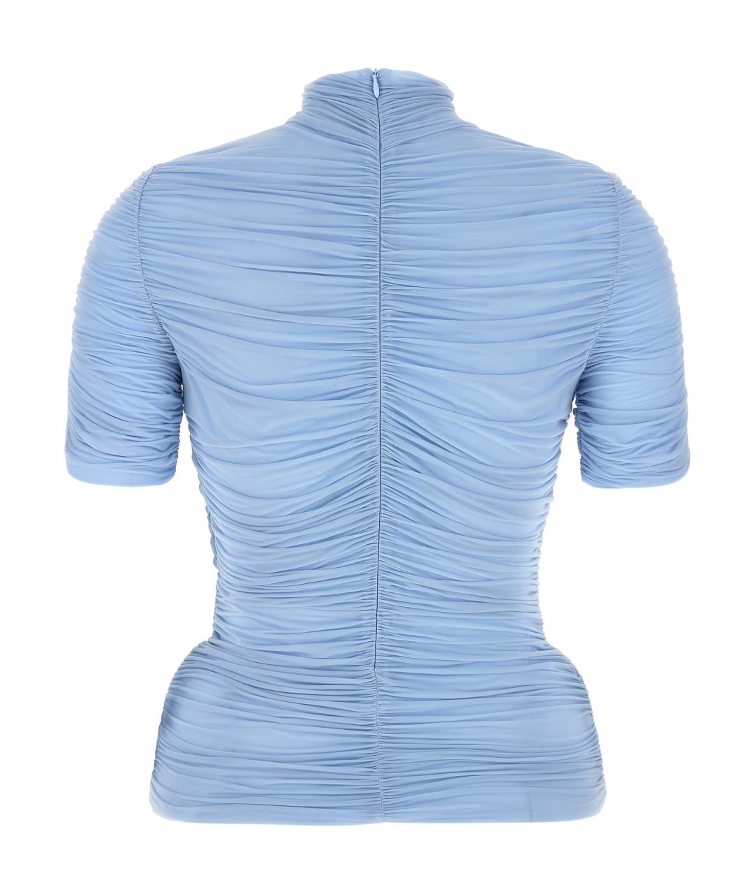 MAGDA BUTRYM Голубая вискозная блузы, фото 2