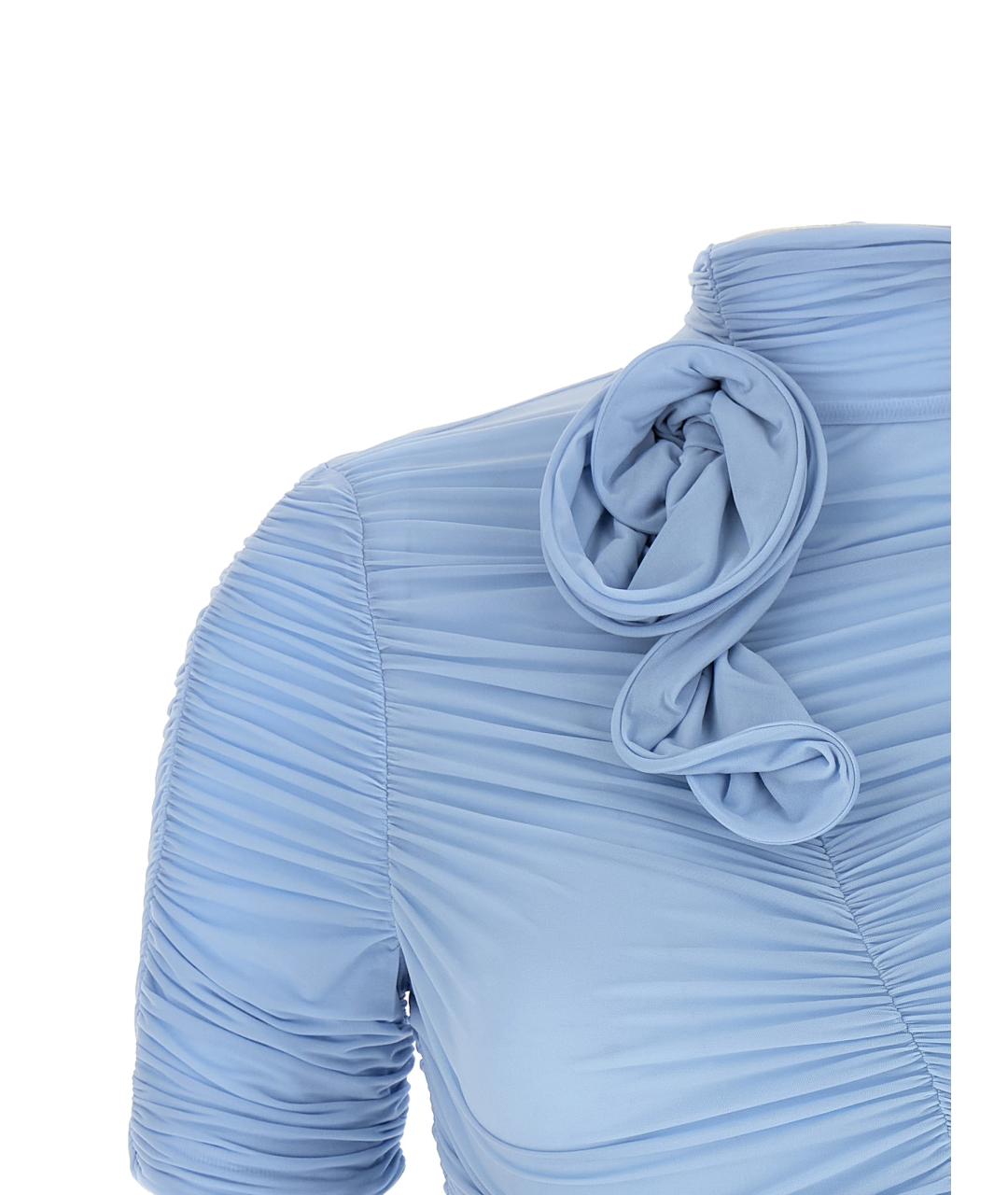 MAGDA BUTRYM Голубая вискозная блузы, фото 3