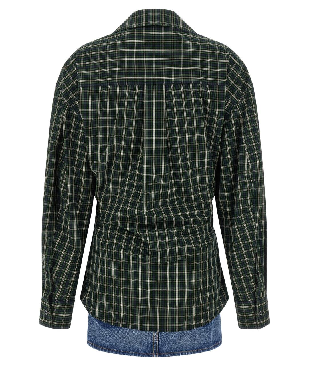 ALEXANDER WANG Зеленые хлопковое платье, фото 2