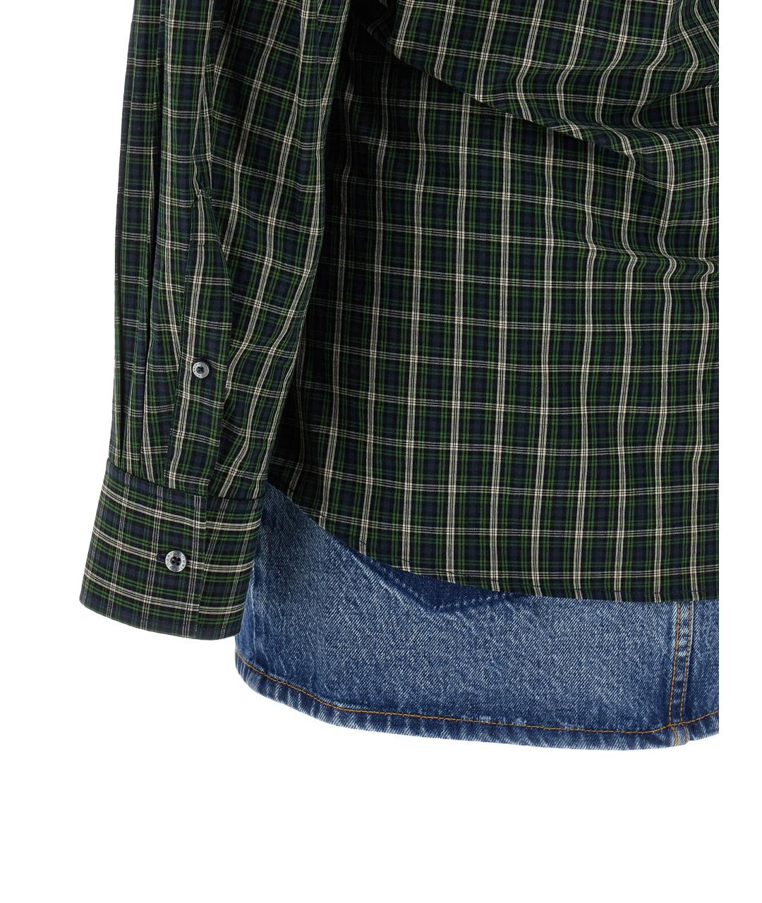 ALEXANDER WANG Зеленые хлопковое платье, фото 4