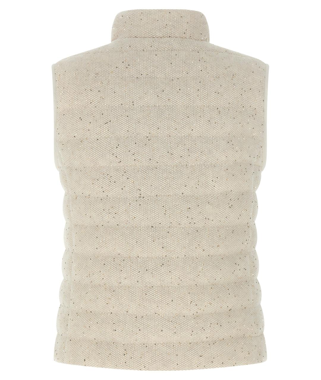 BRUNELLO CUCINELLI Бежевый хлопковый жилет, фото 2