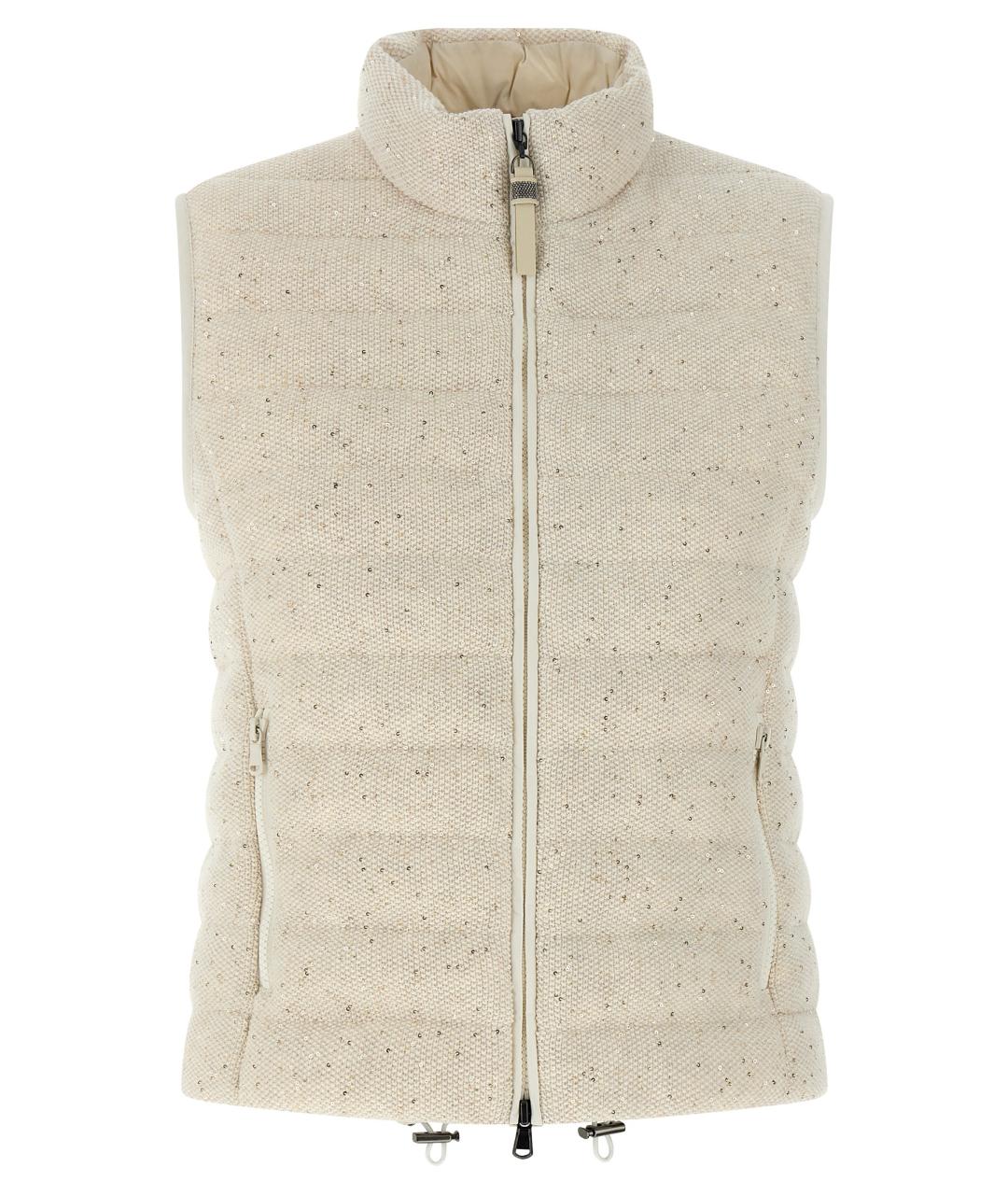 BRUNELLO CUCINELLI Бежевый хлопковый жилет, фото 1