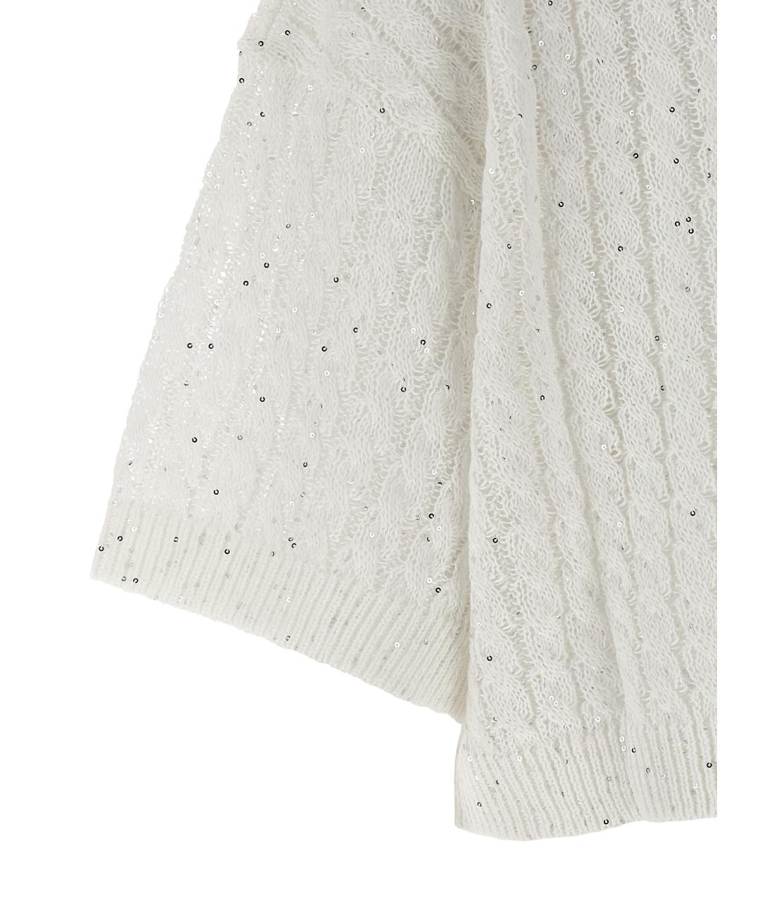 BRUNELLO CUCINELLI Белый льняной кардиган, фото 4