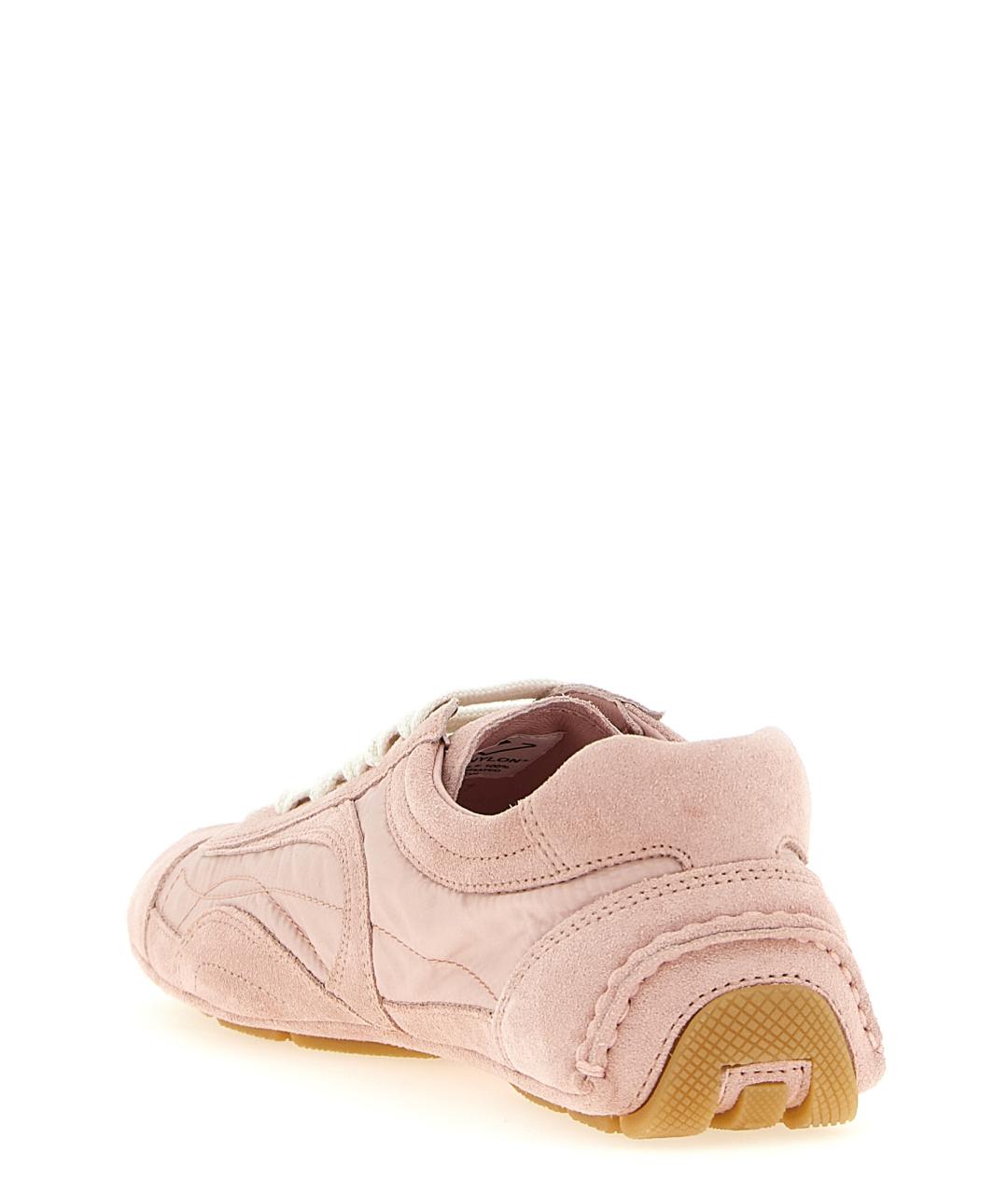 PRADA Розовые синтетические кроссовки, фото 3