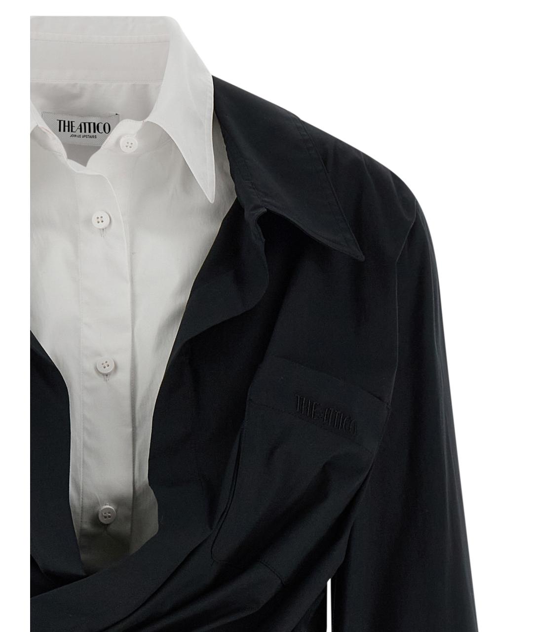 THE ATTICO Черное хлопковое платье, фото 3