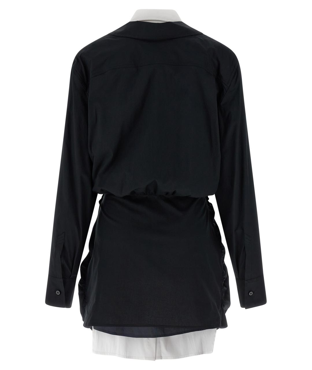 THE ATTICO Черное хлопковое платье, фото 2