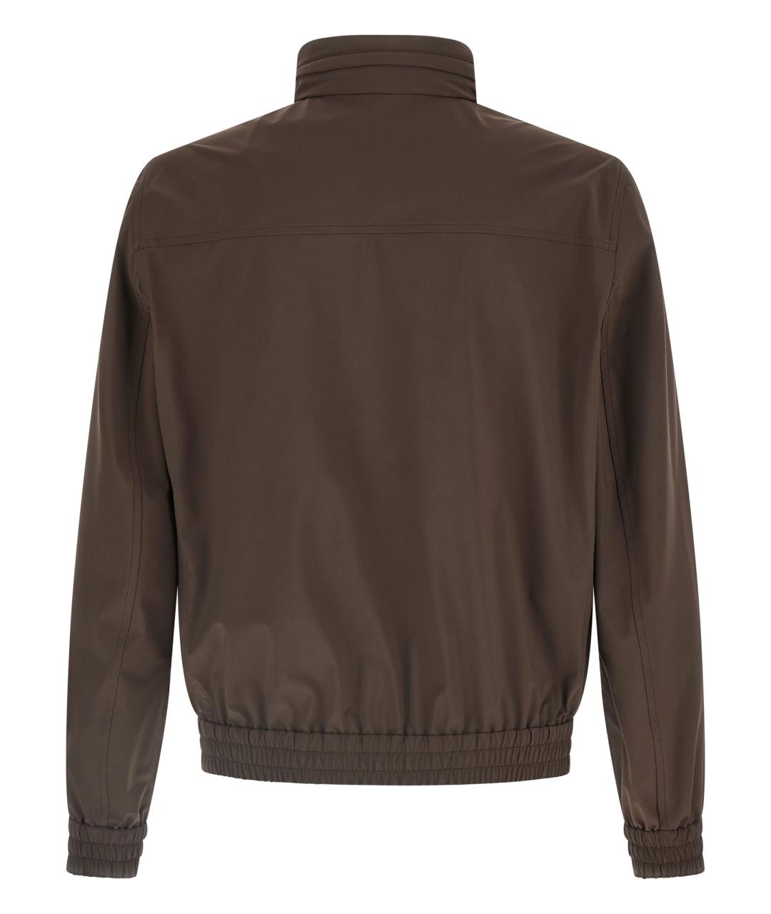 BRUNELLO CUCINELLI Коричневая полиамидовая куртка, фото 2