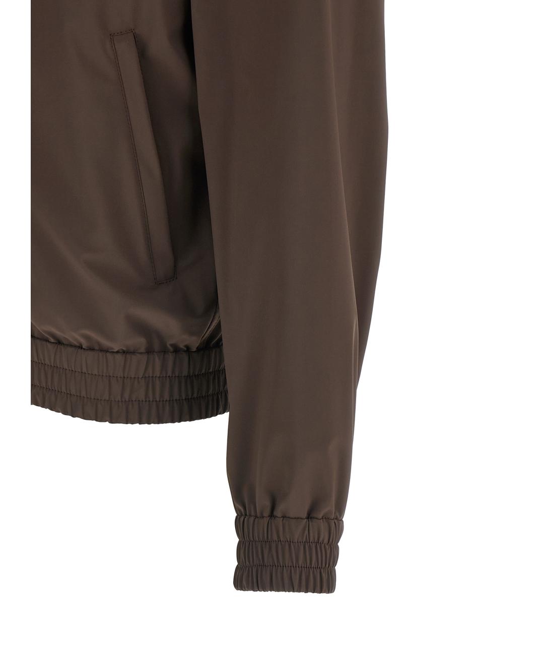 BRUNELLO CUCINELLI Коричневая полиамидовая куртка, фото 4