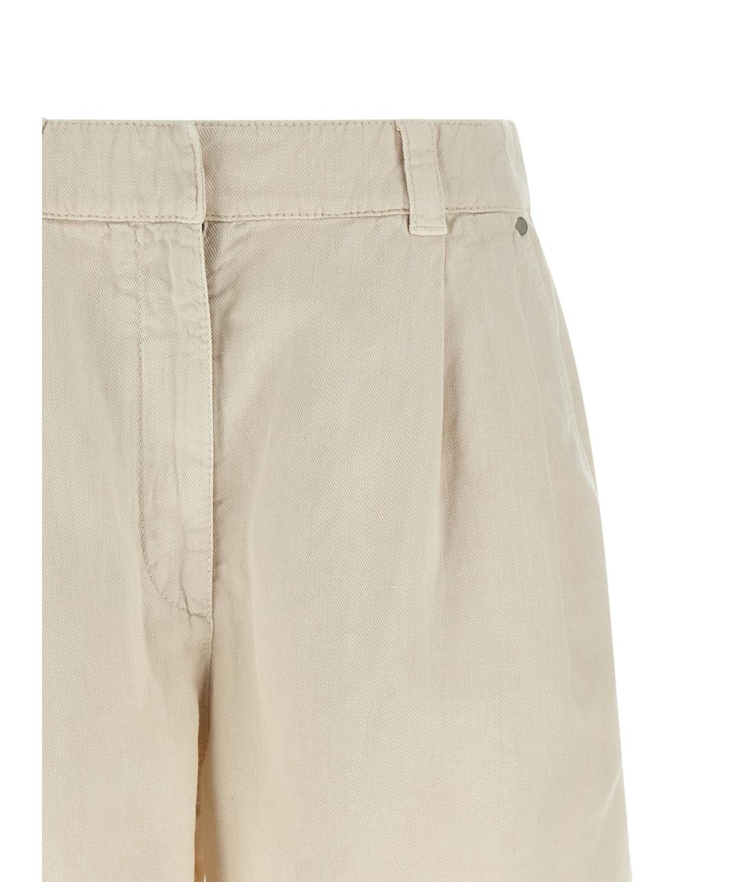 BRUNELLO CUCINELLI Бежевые хлопковые шорты, фото 3