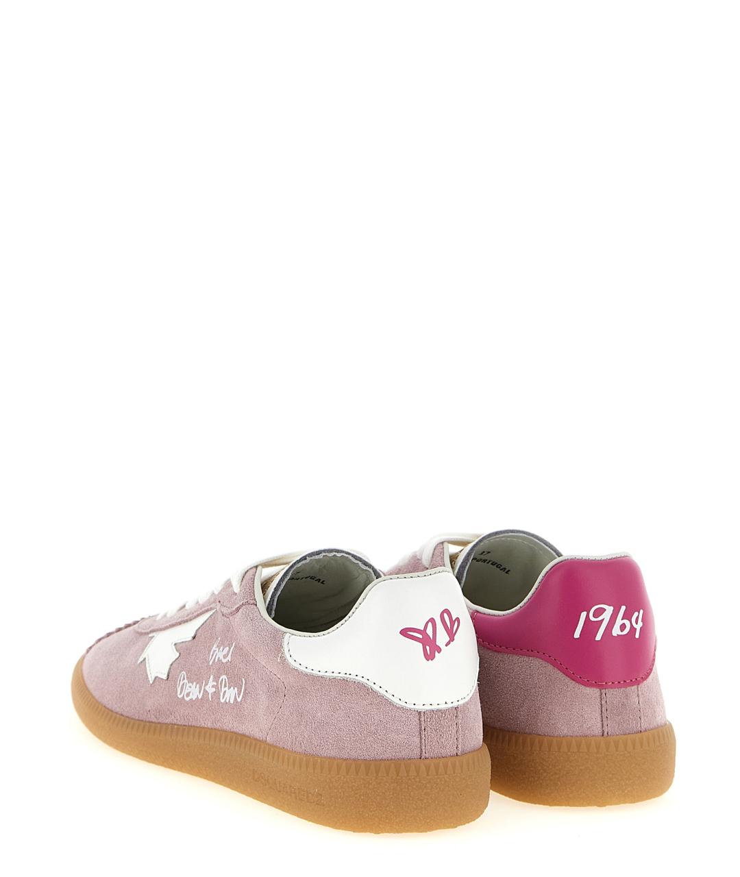 DSQUARED2 Розовые замшевые кеды, фото 2