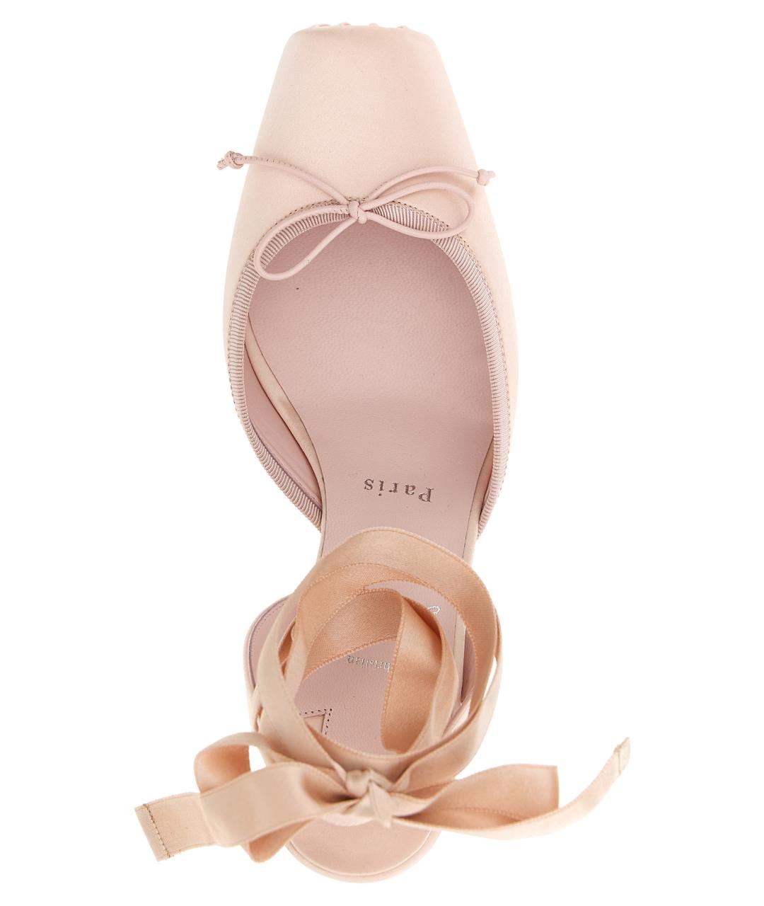 CHRISTIAN LOUBOUTIN Розовые текстильные туфли, фото 4