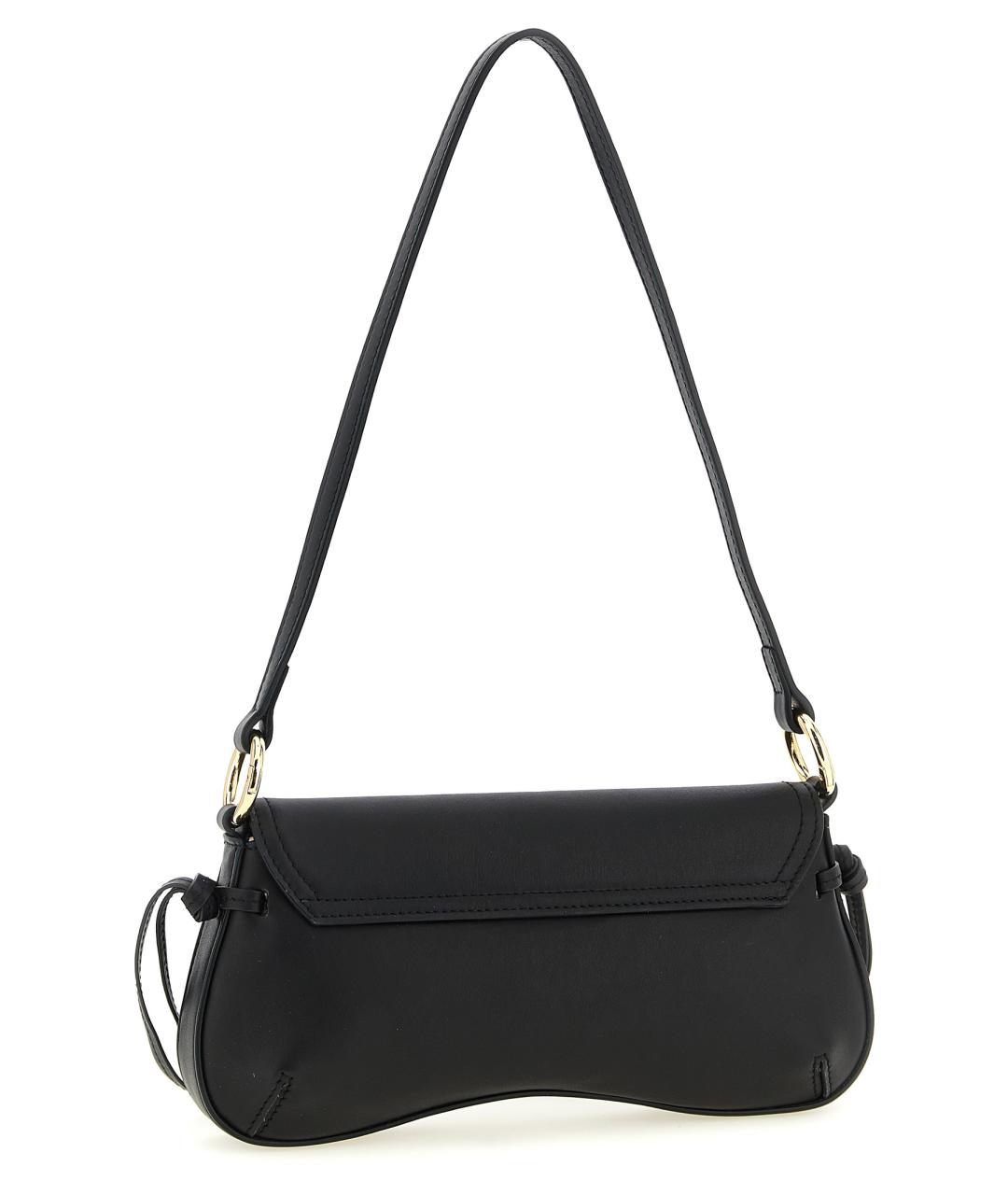 TWIN-SET Черная кожаная сумка через плечо, фото 2