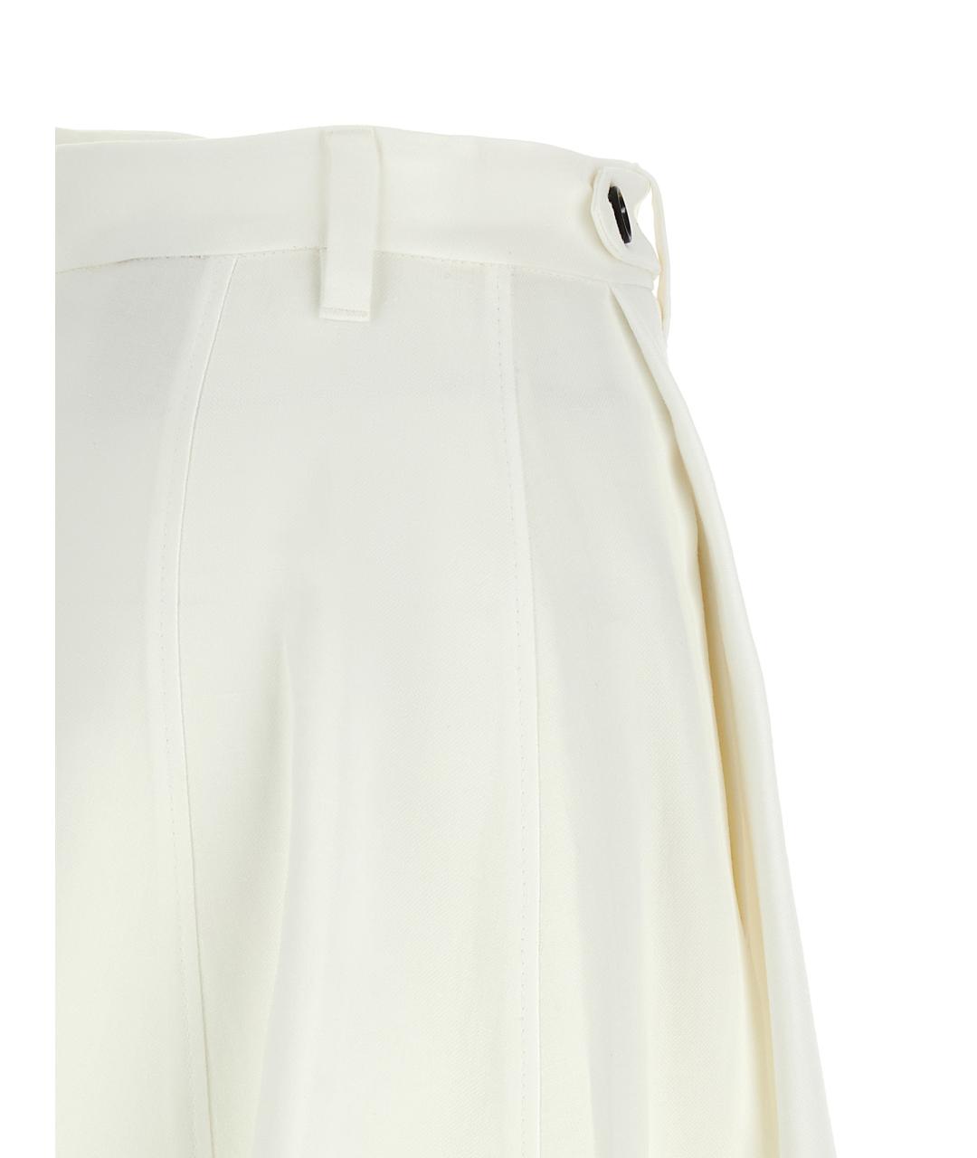 BRUNELLO CUCINELLI Белая вискозная юбка миди, фото 4