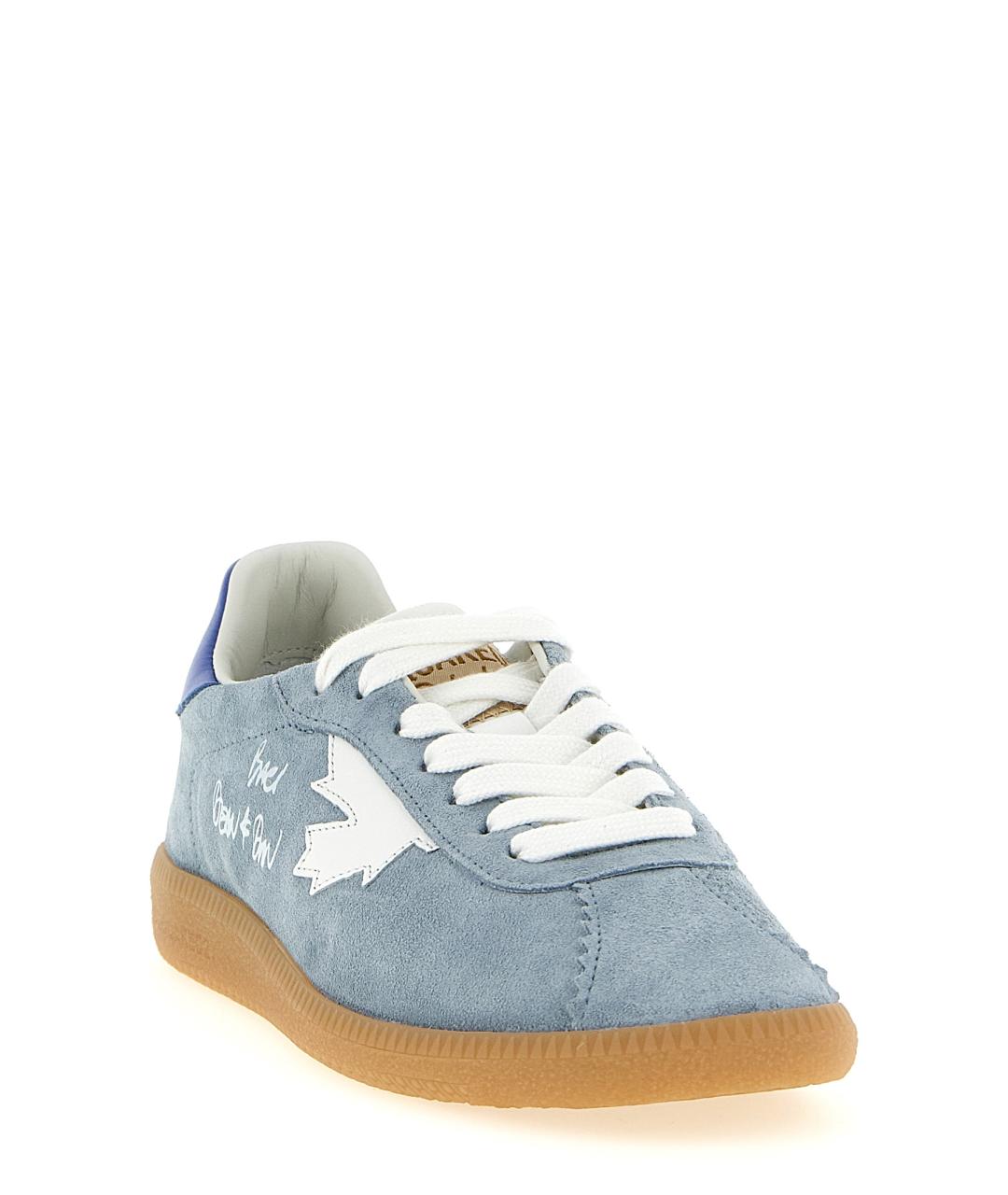 DSQUARED2 Голубые замшевые кеды, фото 3