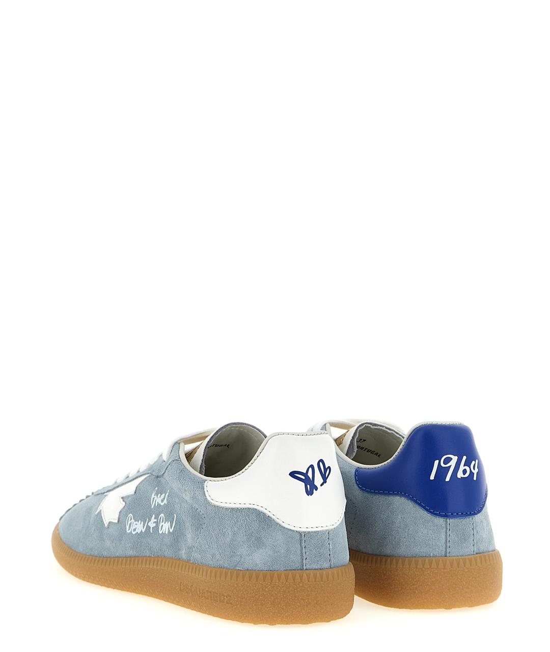 DSQUARED2 Голубые замшевые кеды, фото 2