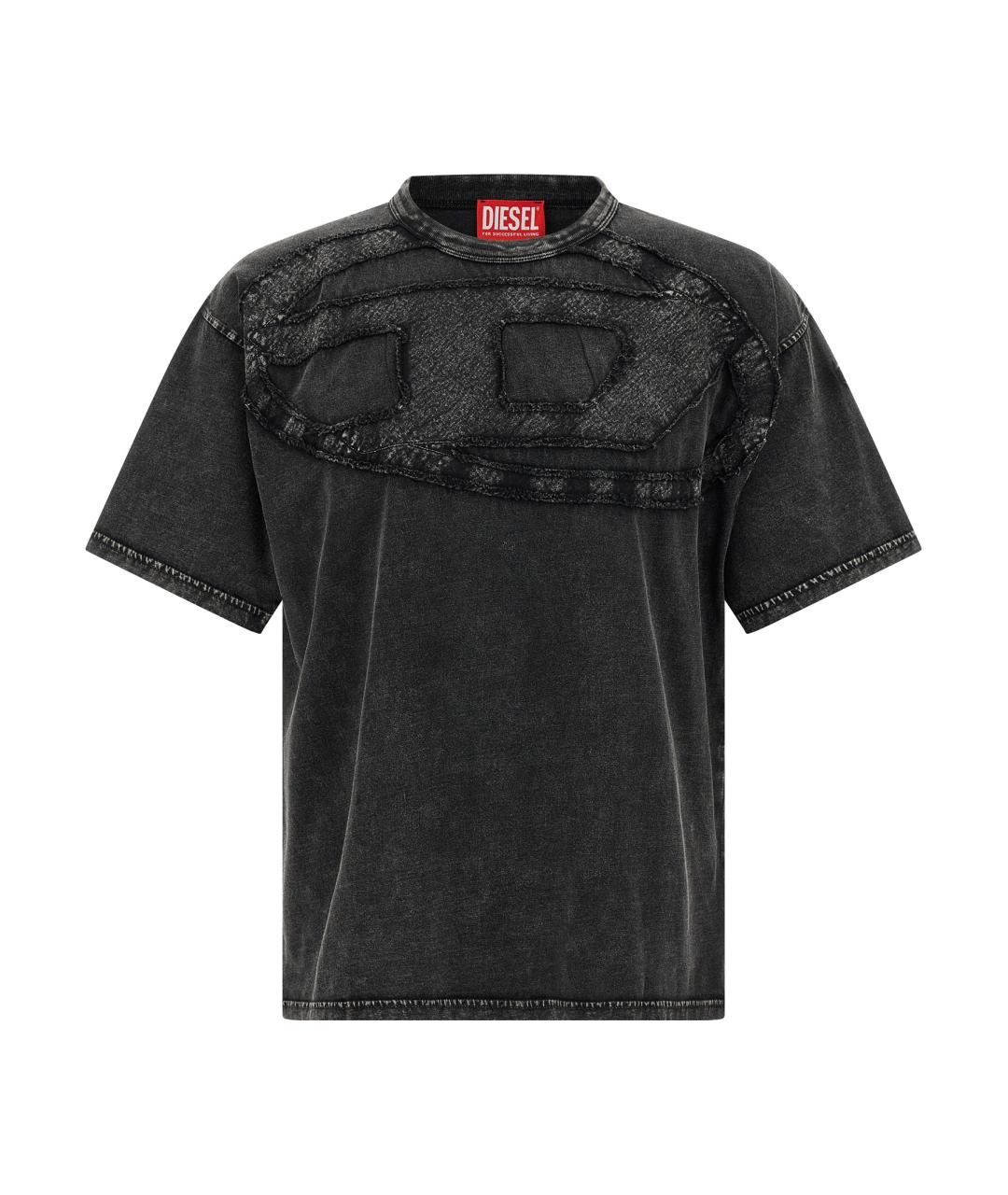 DIESEL Серая хлопковая футболка, фото 1