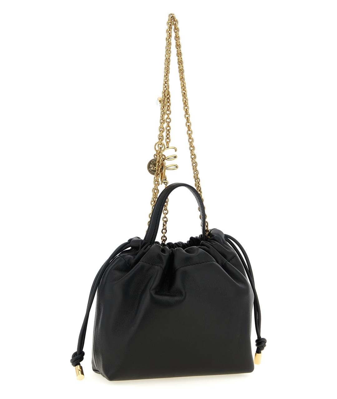 CHLOE Черная кожаная сумка через плечо, фото 2