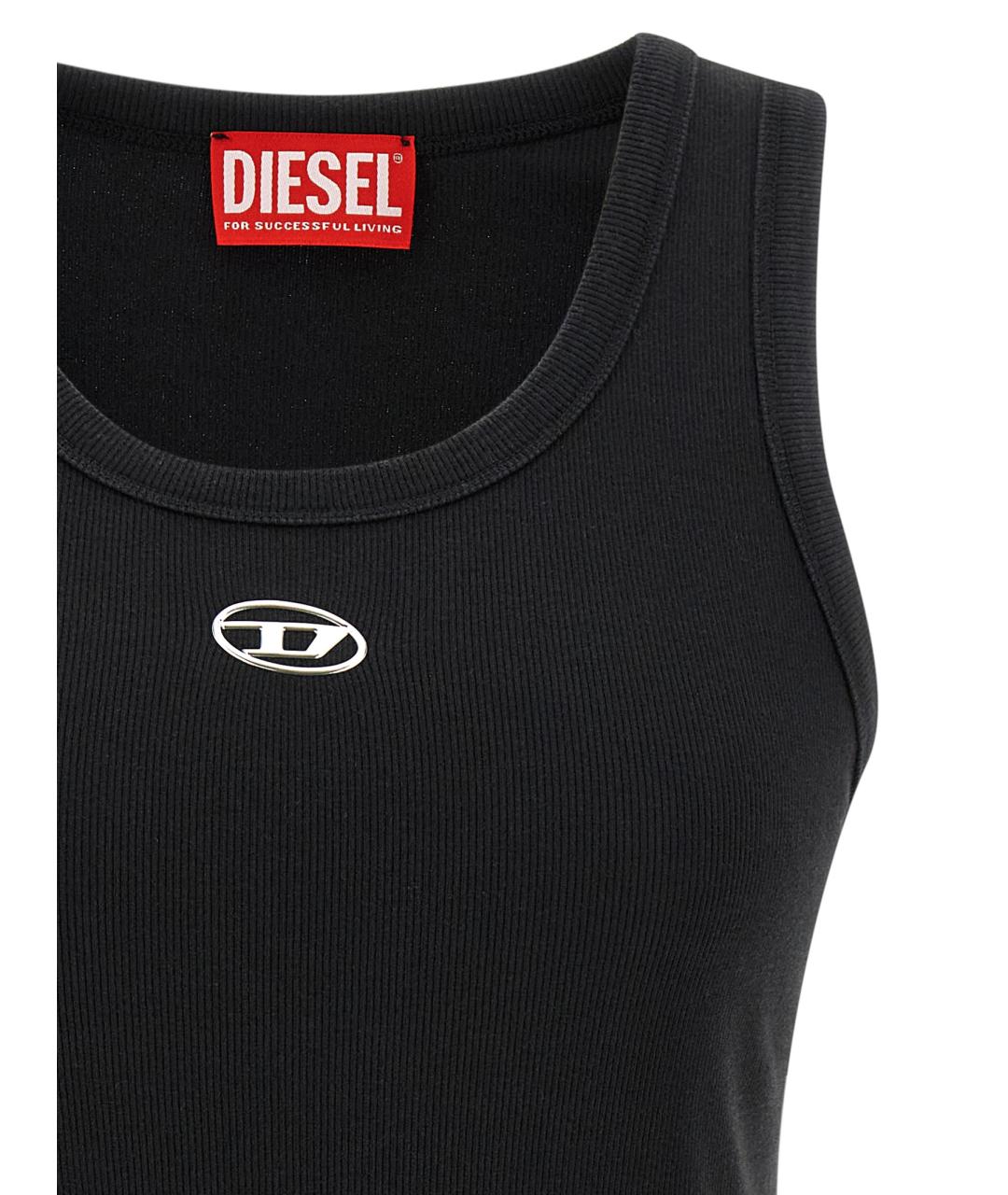 DIESEL Черная хлопковая майка, фото 3