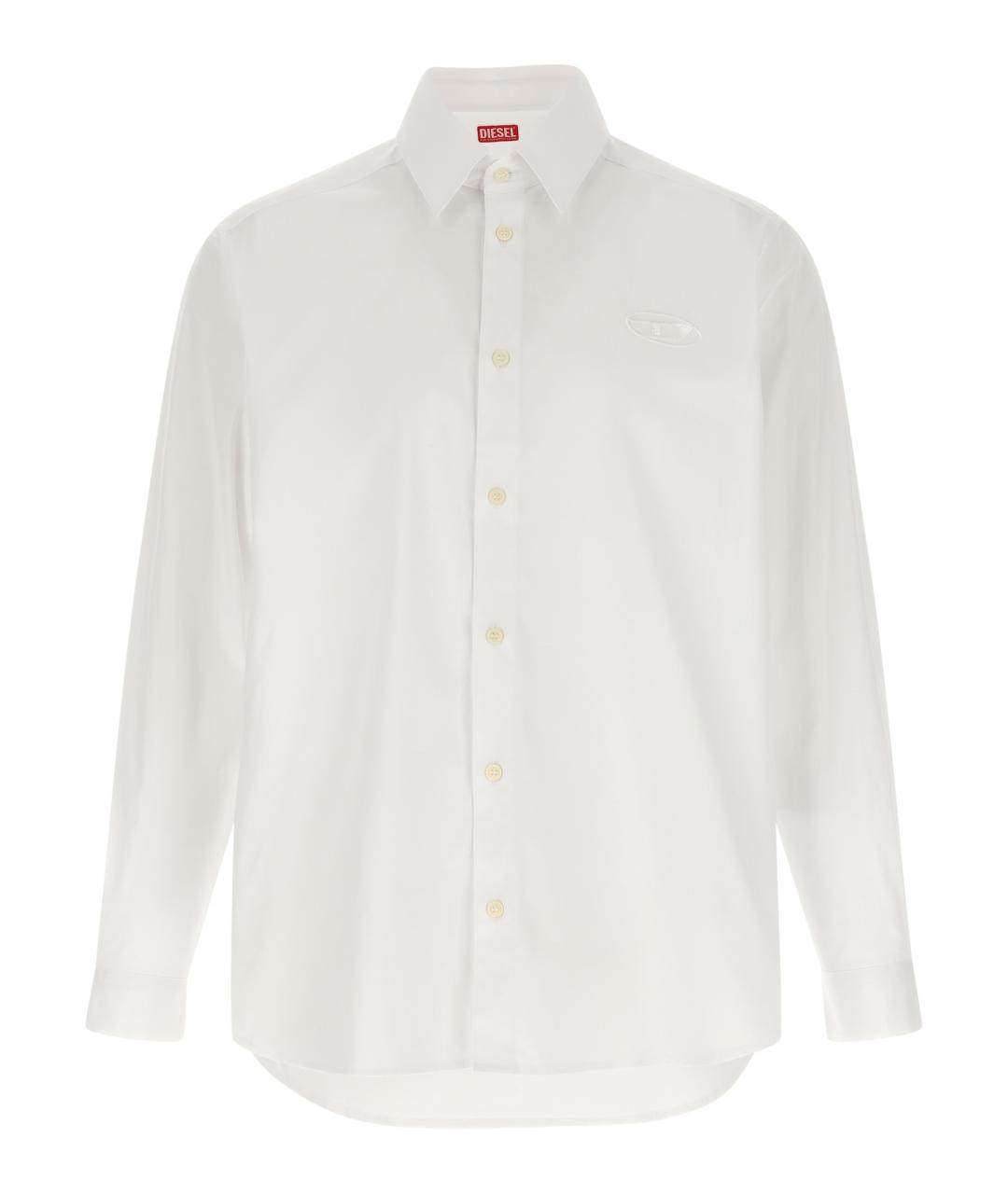DIESEL Белая хлопковая кэжуал рубашка, фото 1