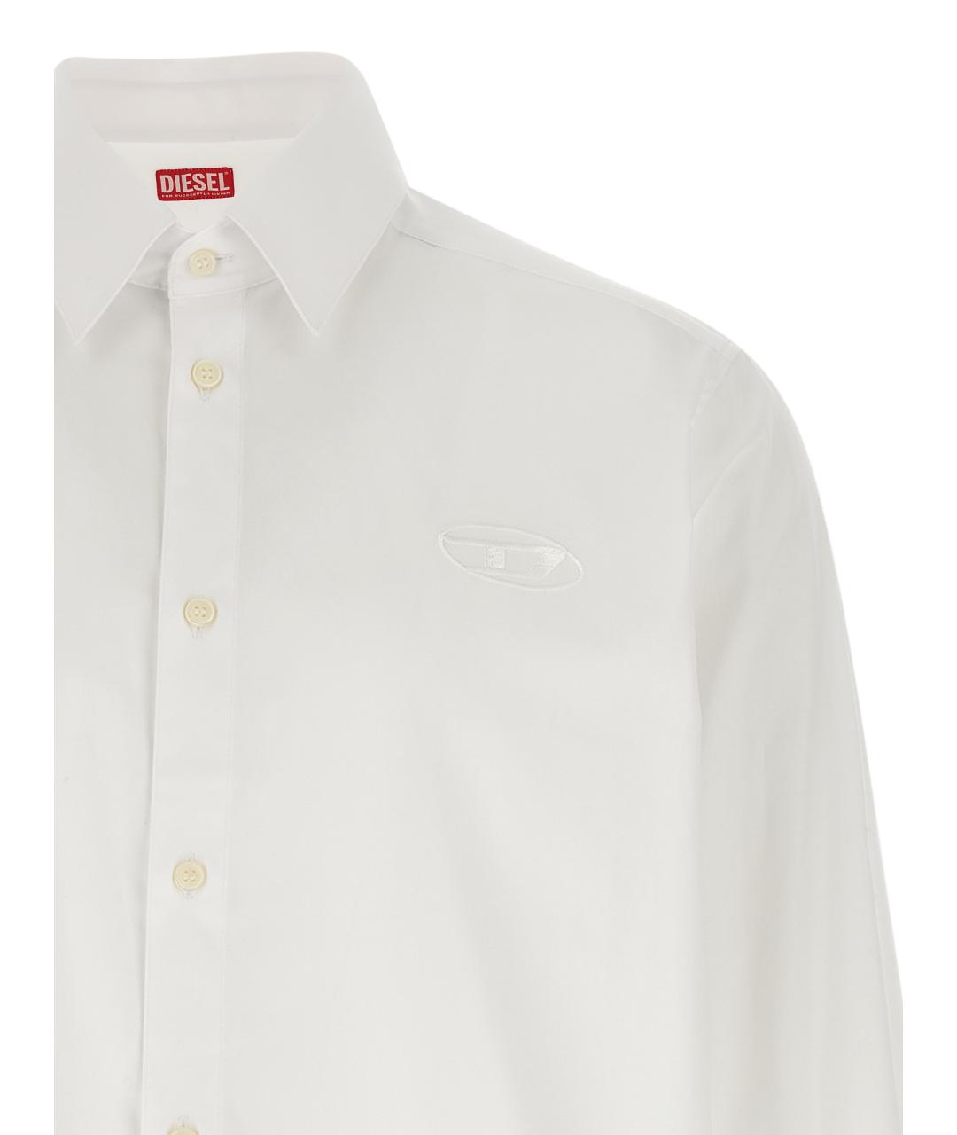 DIESEL Белая хлопковая кэжуал рубашка, фото 3