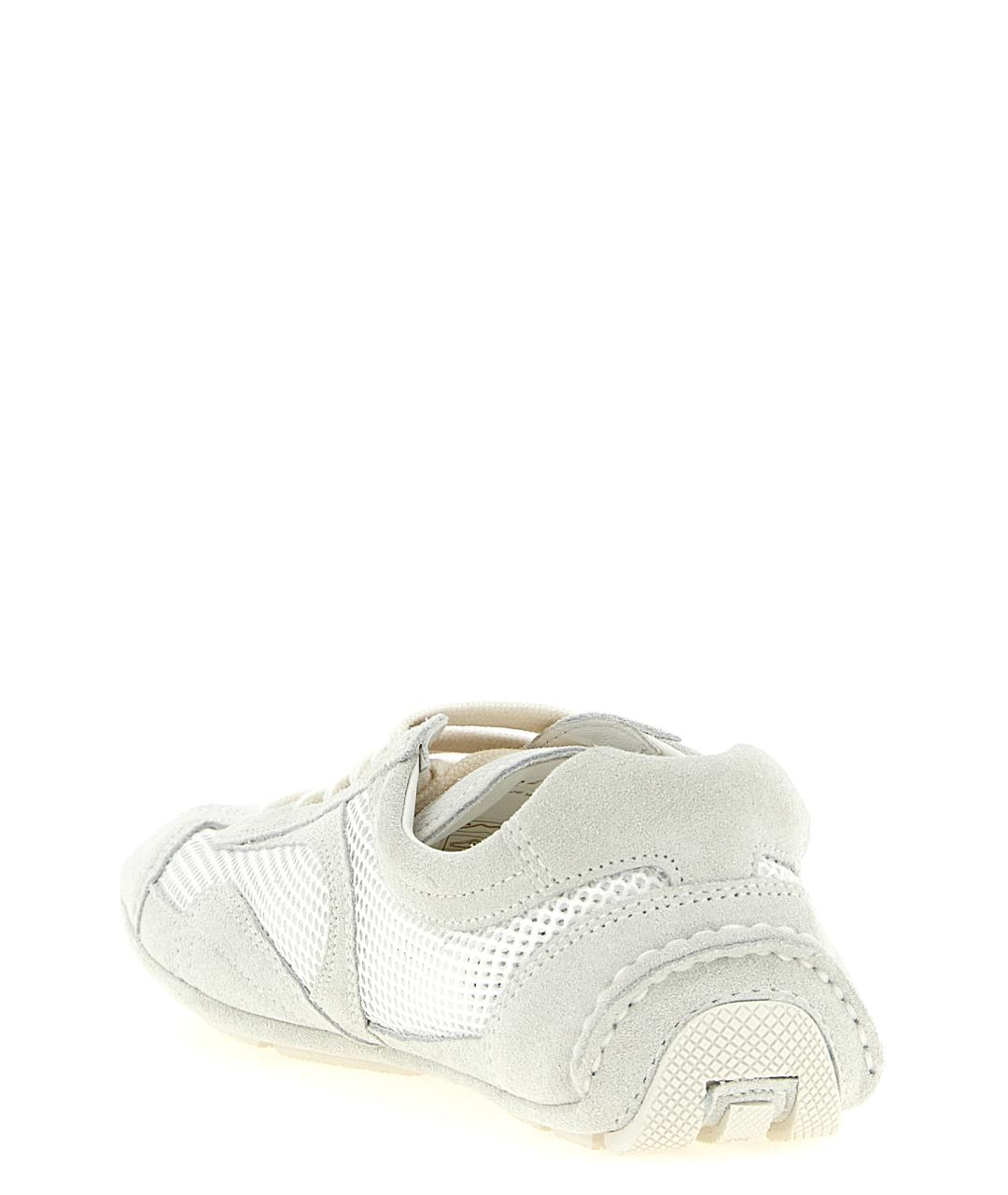 PRADA Белые текстильные кроссовки, фото 3