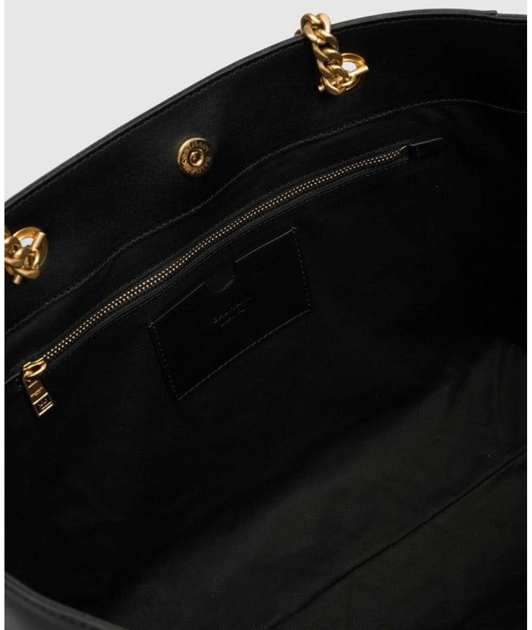 BALMAIN Черная кожаная сумка тоут, фото 6