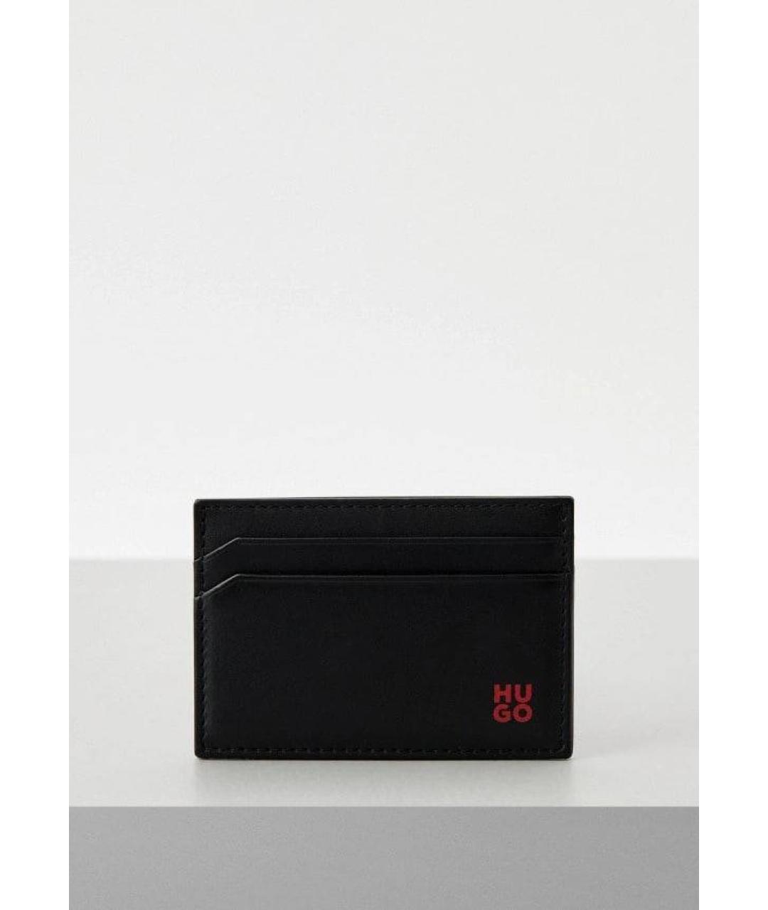HUGO Черный кожаный кардхолдер, фото 5